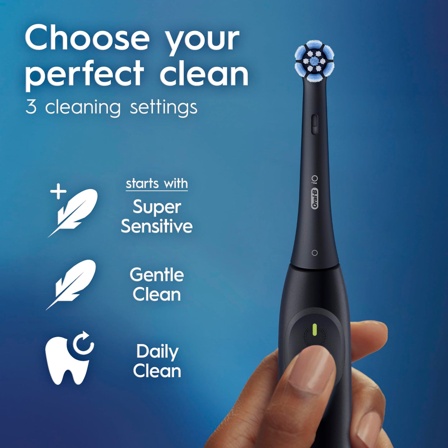 Oral-B iO2 Electric Toothbrush, for an Easy Switch to Electric, Night Black, Rechargeable Electric Toothbrushes, iO Series 2 Starter Kit with 1 Power Toothbrush and 2 Brush Heads 🍁 All In One Marketplace Canada