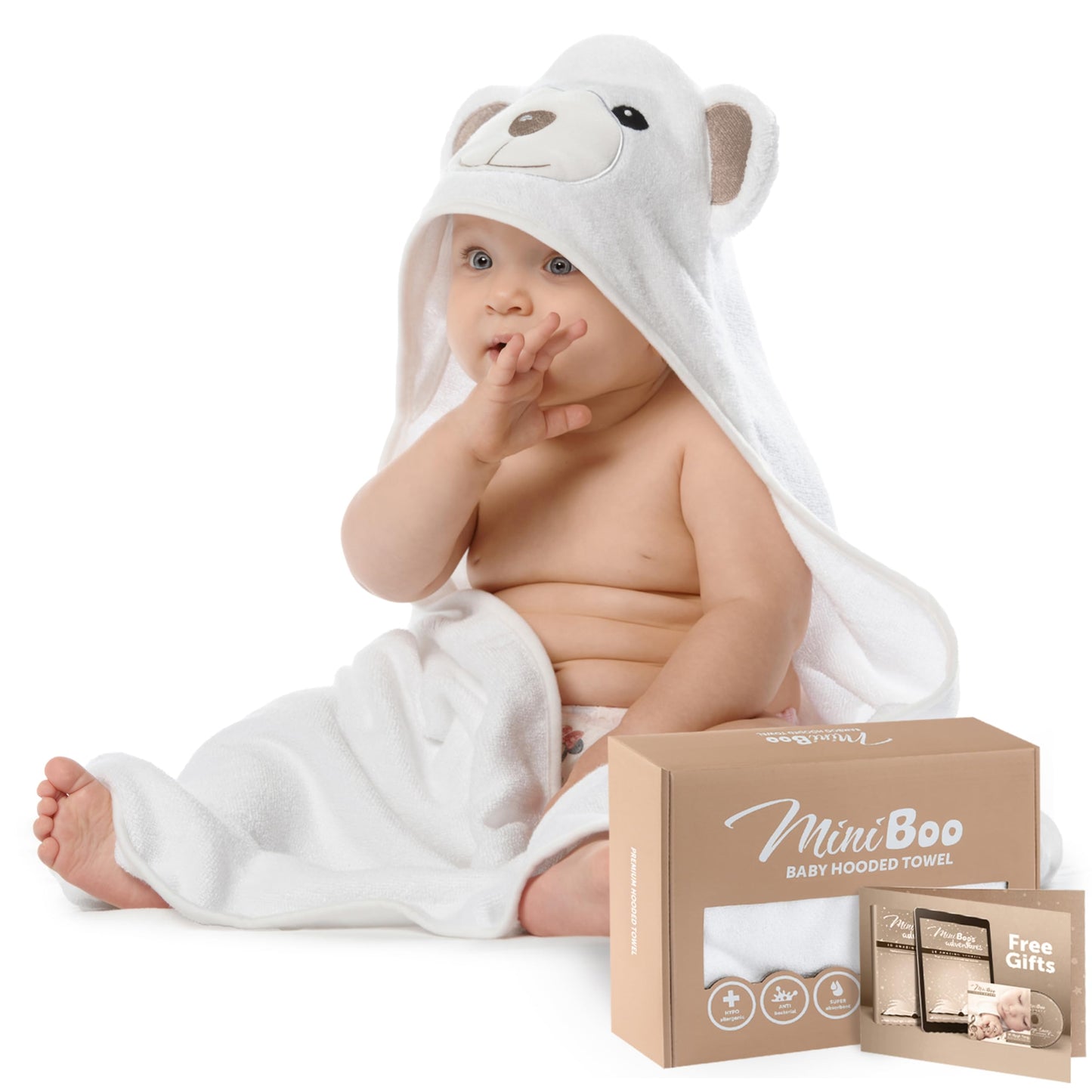 Premium Ultra Soft Organic Bamboo Baby Hooded Towel with Unique Design – Hypoallergenic Baby Towels for Infant and Toddler – Suitable as Baby Gifts 🍁 All In One Marketplace Canada