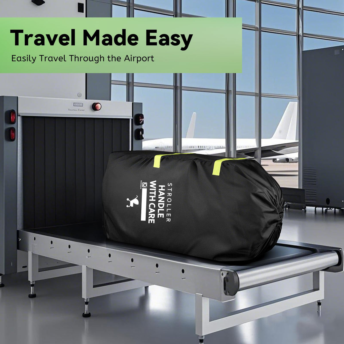 Stroller Travel Bag for Airplane: 117H*53W*33D cm Stroller Bag for Air Travel,Baby Travel Essentials Fits Single/Double/Jogging/Umbrella/Baby Stroller Travel System Like Chicco, Evenflo 🍁 All In One Marketplace Canada