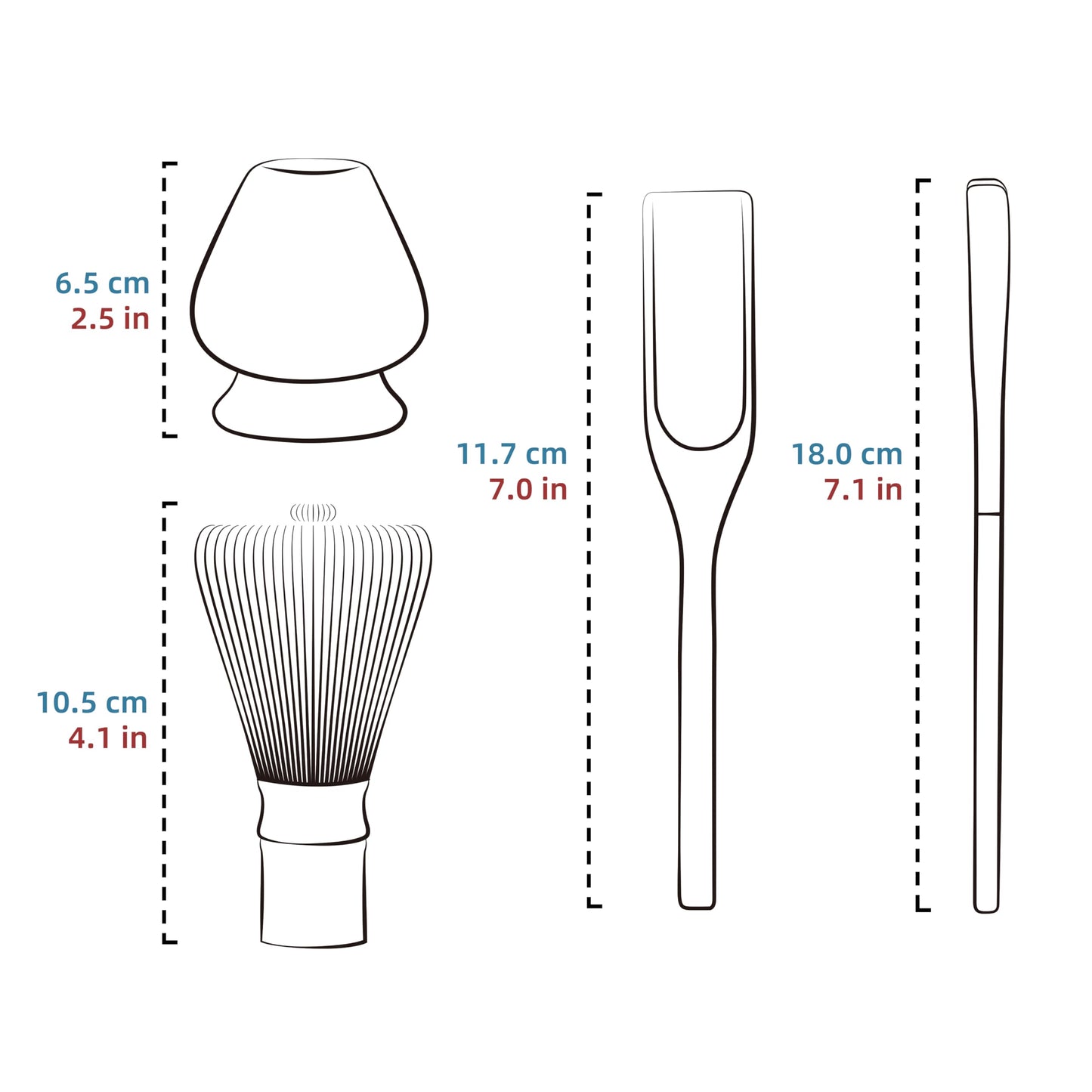 TEANAGOO MA-01 Japanese Matcha Ceremony Accessory, Matcha Whisk (Chasen), Traditional Scoop (Chashaku), Tea Spoon, Whisk Holder, The Perfect Set to Prepare a Traditional Cup of Matcha. 🍁 All In One Marketplace Canada