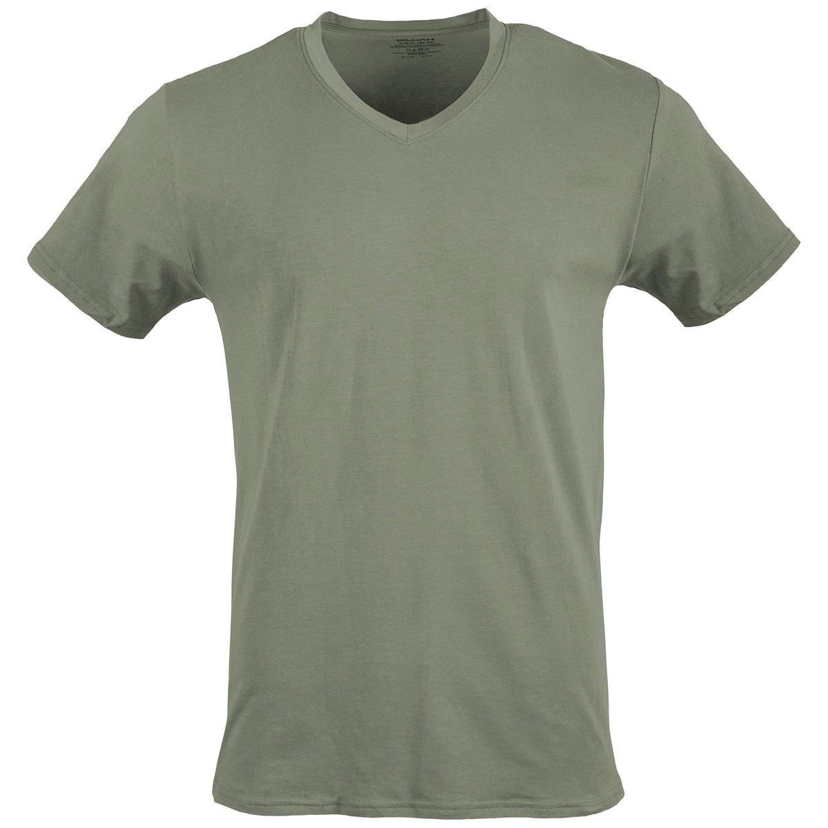 Gildan Men's V-Neck T-Shirts, Multipack, Style G1103, Black/Sport Grey/Charcoal/Military Green (5-Pack), Large 🍁 All In One Marketplace Canada