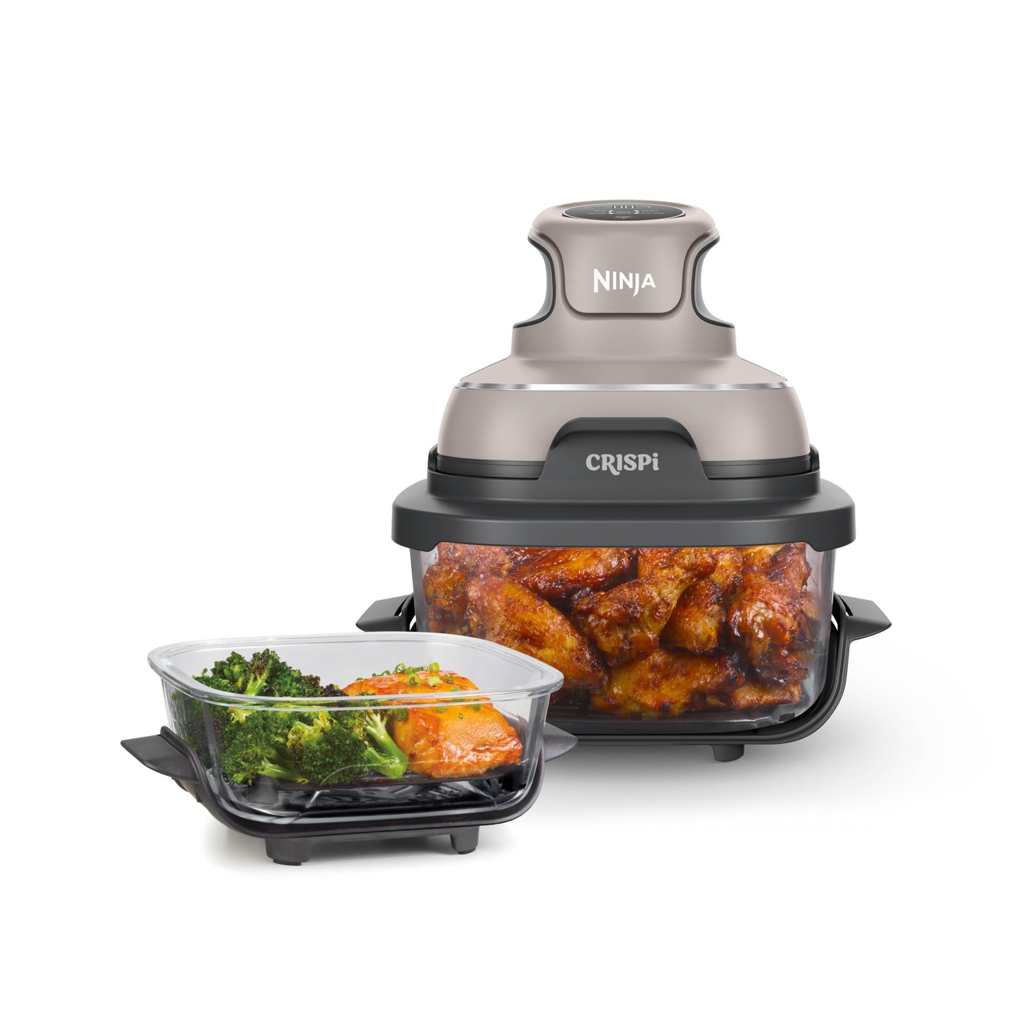Ninja Crispi Portable Glass Air Fryer Cooking System – 4-Qt & 6-Cup CleanCrisp Containers, Nontoxic, Leak-Proof, Dishwasher Safe – Air Fry, Bake, Max Crisp, Recrisp FN101ST 🍁 All In One Marketplace Canada
