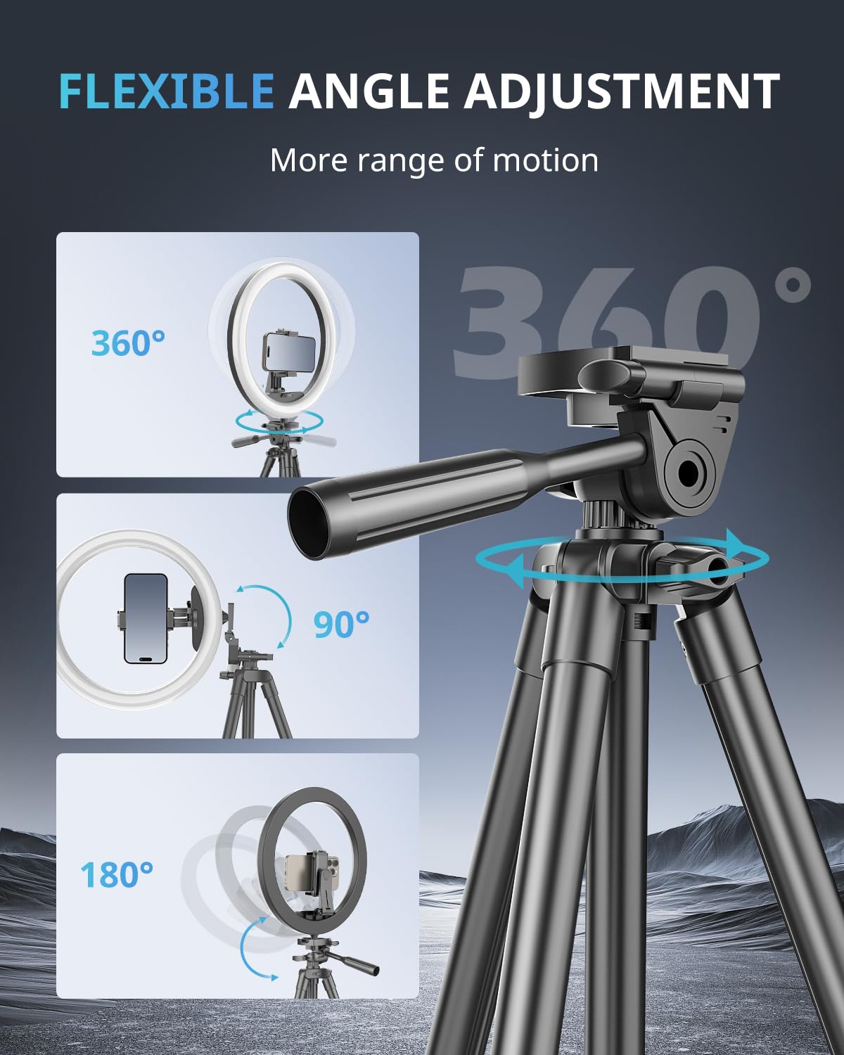 UBeesize 12 inch Ring Light with Stand, Selfie Ring Light with 50" Extendable Tripod Stand & Phone Holder for Live Stream/Makeup/YouTube Video 🍁 All In One Marketplace Canada