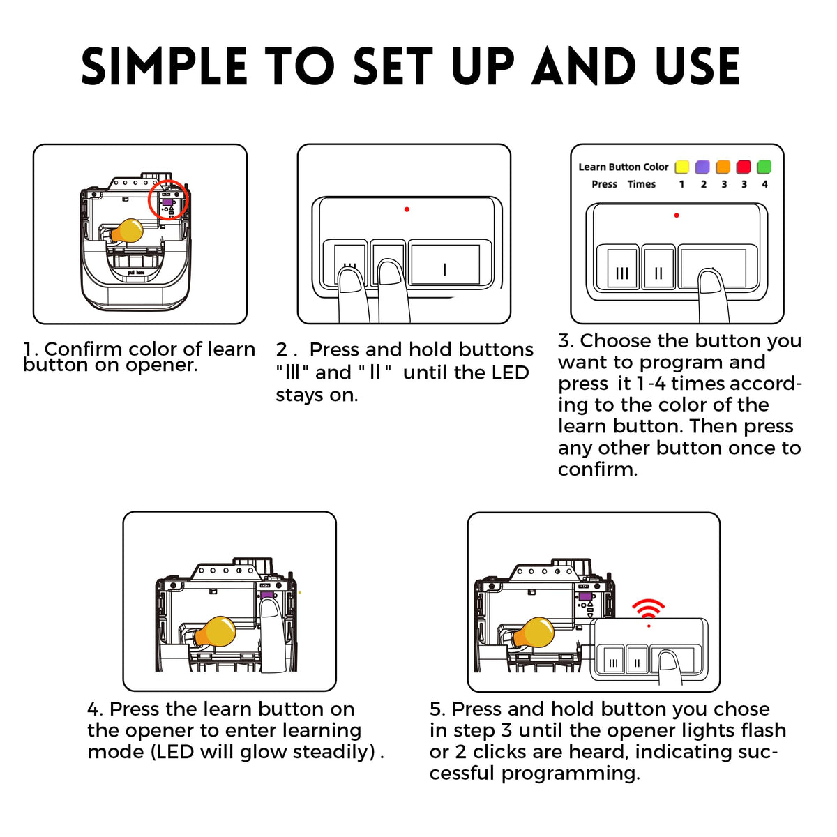 2 for Chamberlain LiftMaster Craftsman Garage Door Opener Remote 893LM 893Max 971LM Universal 🍁 All In One Marketplace Canada