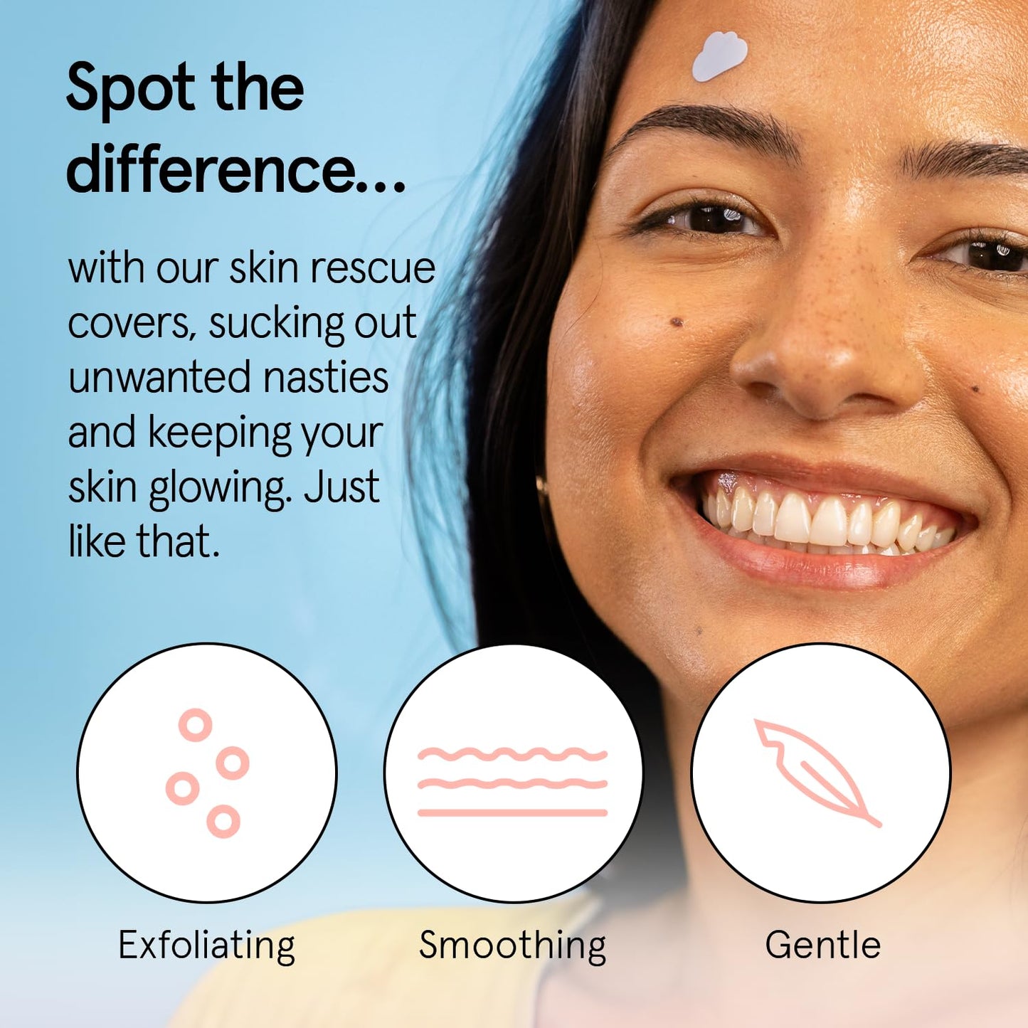 grace & stella Award Winning Skin Rescue Covers with Hydrocolloid (Multishape, 72 Count) - With Salicylic Acid and Tea Tree for Absorbing Impurities - Dermatologist Tested Skin Care, Cruelty Free, Vegan 🍁 All In One Marketplace Canada