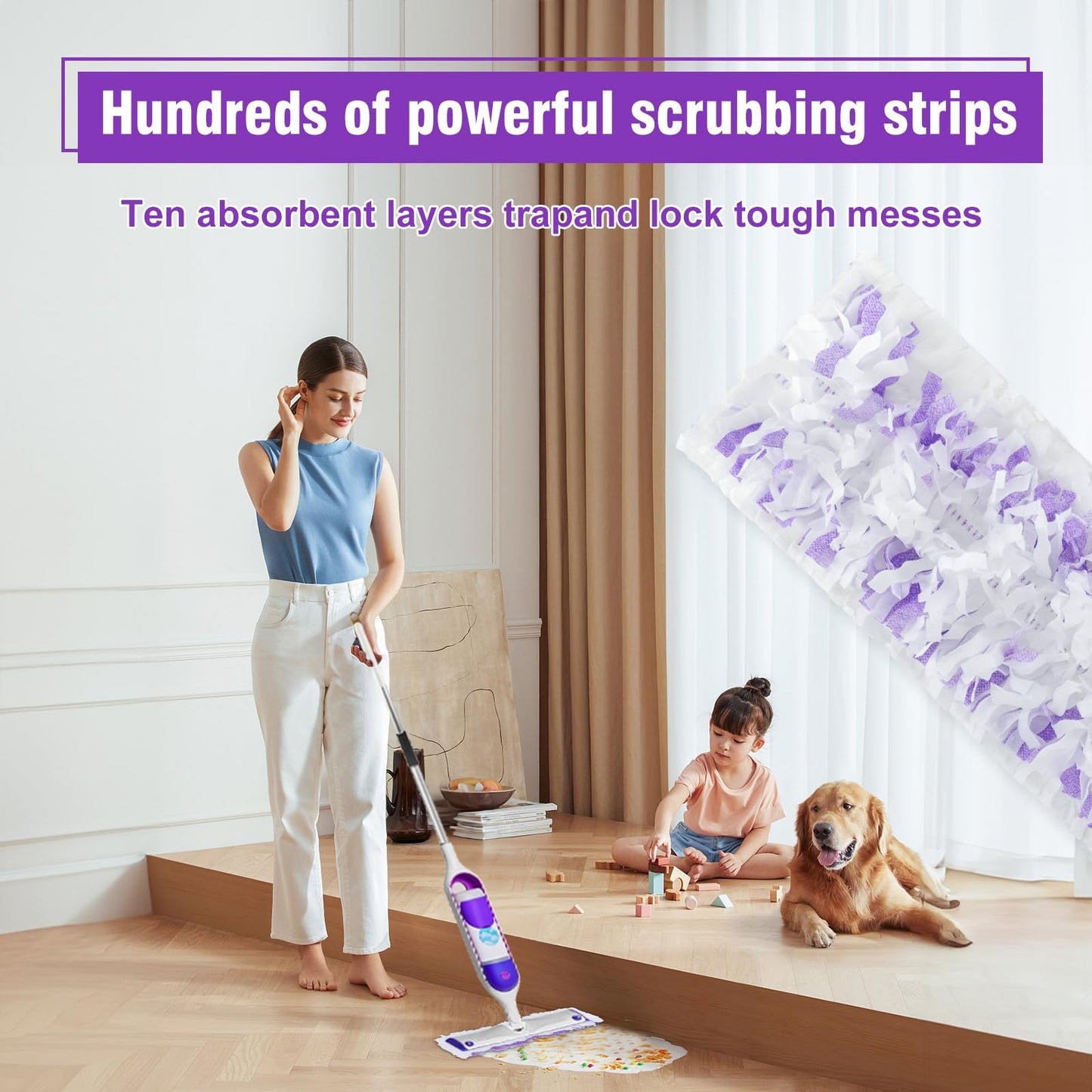 15 Pack Disposable Power Mop Refills Pads for Swiffer Power Mop,Spray Wet Pads Refill for Swiffer,Disposable Swifter Mopping Pads Refills for Multi-Surface Floor Cleaning 🍁 All In One Marketplace Canada