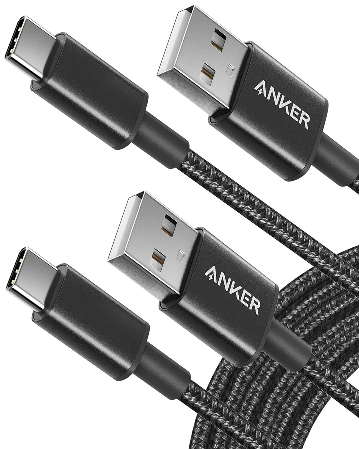 Anker Cable [2 Pack, 10FT], USB A to USB C Cable for Samsung Galaxy S10 S10+, LG V30, Beats Fit Pro and More (Black) 🍁 All In One Marketplace Canada