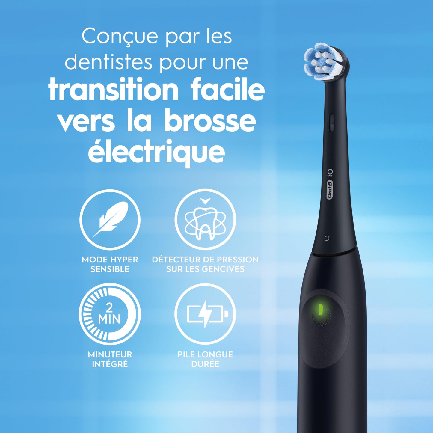 Oral-B iO2 Electric Toothbrush, for an Easy Switch to Electric, Peach, Rechargeable Electric Toothbrushes, iO Series 2 Limited with 1 Power Toothbrush, 1 Brush Head, and 1 Travel Case 🍁 All In One Marketplace Canada