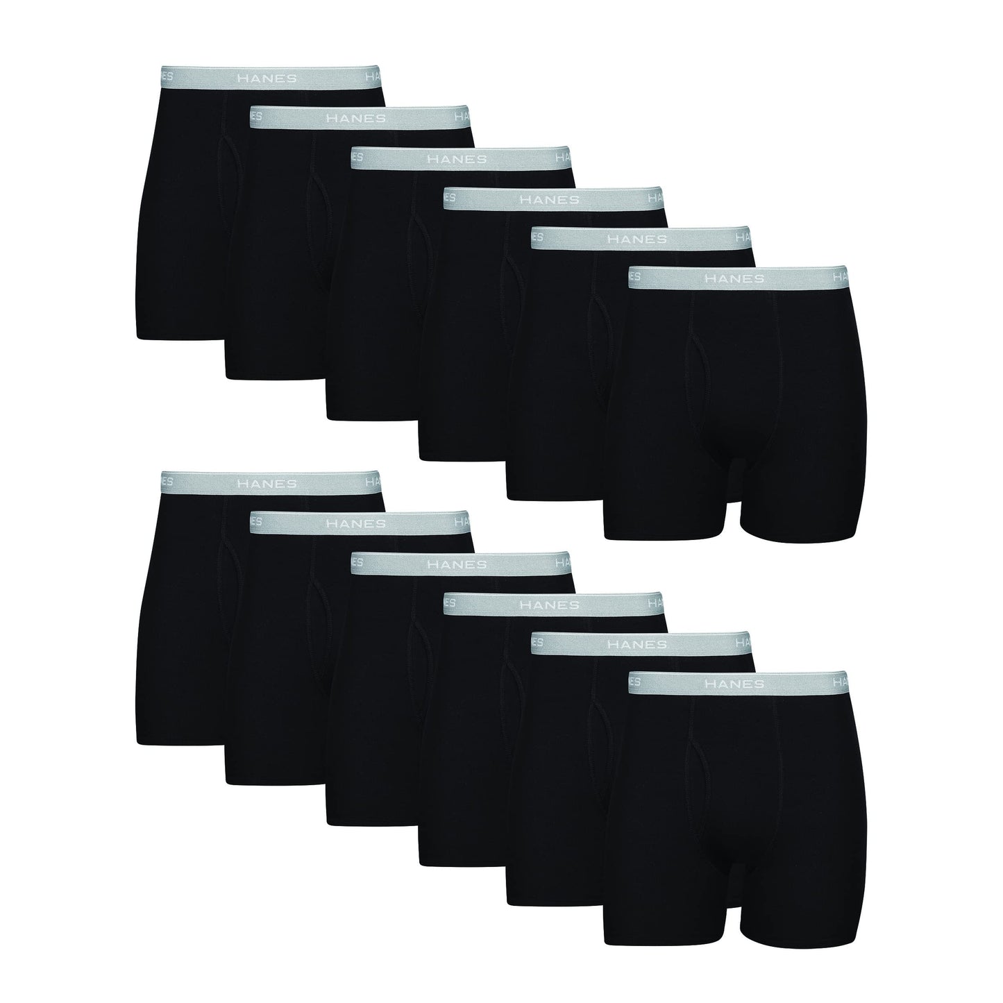 Hanes Mens Underwear Briefs, Cool Dri Moisture-Wicking Cotton No-Ride-up for Men, Multi-Packs Available Boxer, 12 Pack - Black, XX-Large US 🍁 All In One Marketplace Canada