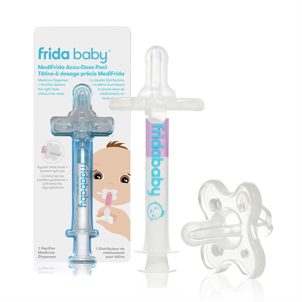 Frida Baby Medicine Pacifier, Medi Frida Baby Medicine Syringe & Accu-Dose Pacifier, Baby Medicine Dispenser for Mess & Fuss Free Use 🍁 All In One Marketplace Canada