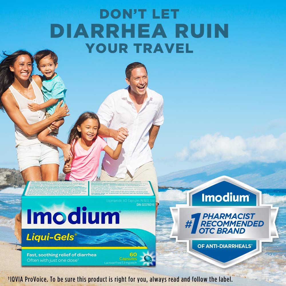 Imodium Diarrhea Relief, Liqui-Gels, 24 Count 🍁 All In One Marketplace Canada
