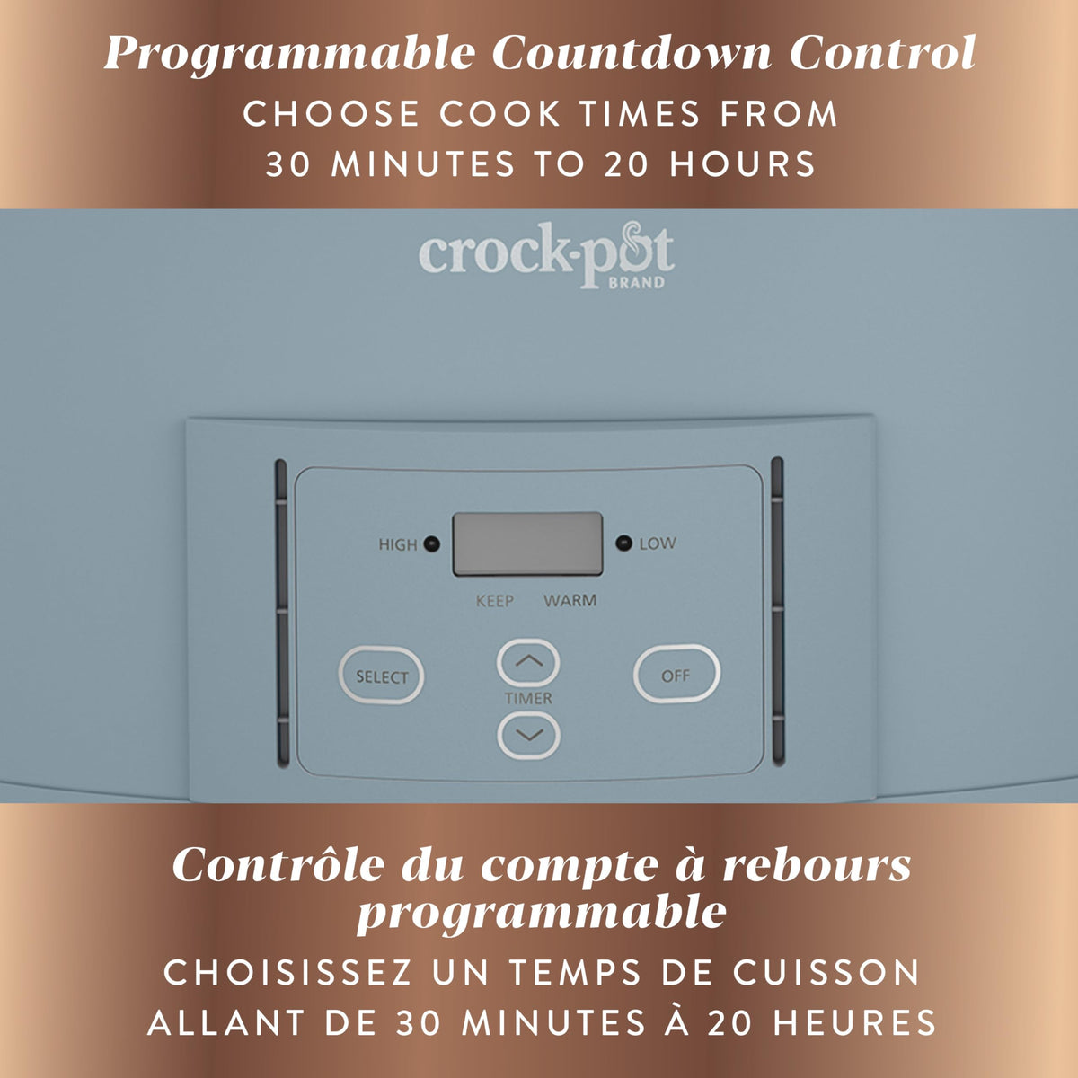 Crock-Pot Design Series 7-Quart Programmable Slow Cooker, Morning Haze Blue 🍁 All In One Marketplace Canada