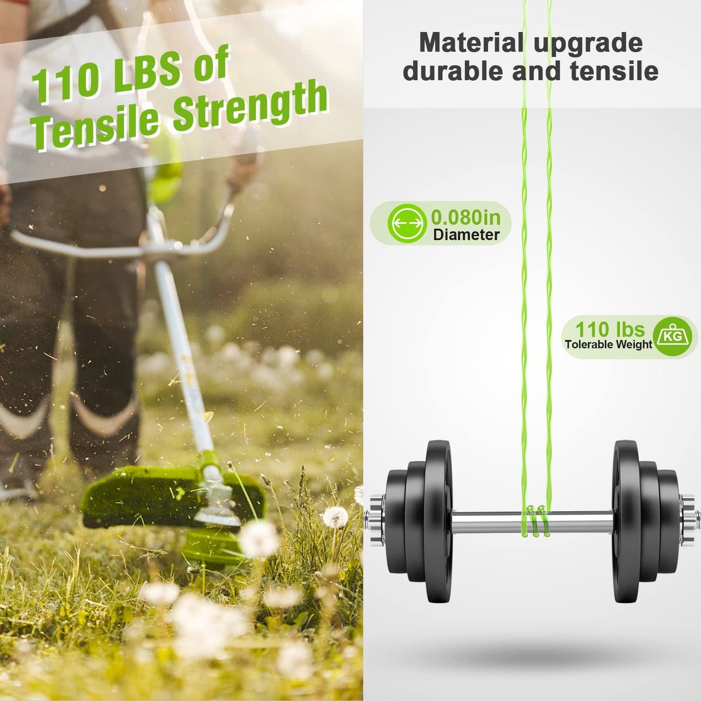 7 Pcs AC80RL3 Replacement Trimmer String for Ryobi One Plus+,0.080" Diameter String Trimmer Refll and AC14HCA Cover Cap Compatible with Ryobi 18v,24v,and 40v Cordless Trimmers(6 Spools+1 Cap) 🍁 All In One Marketplace Canada