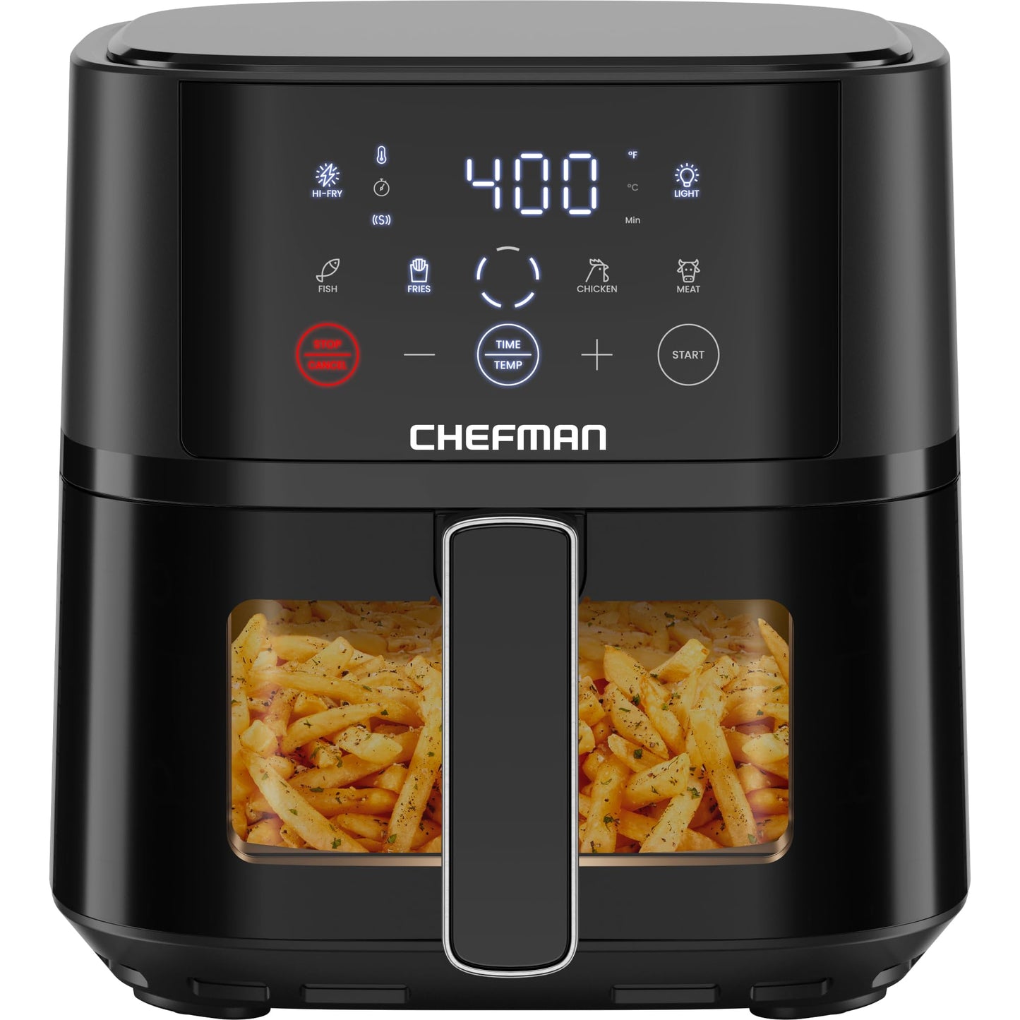 Chefman Air Fryer – 4 QT Compact Airfryer for Quick & Easy Meals, Features Hi-Fry Technology for Extra Crisp, Easy-View Window, Touch Controls with 4 Presets, Nonstick & Dishwasher Safe Basket - Black 🍁 All In One Marketplace Canada