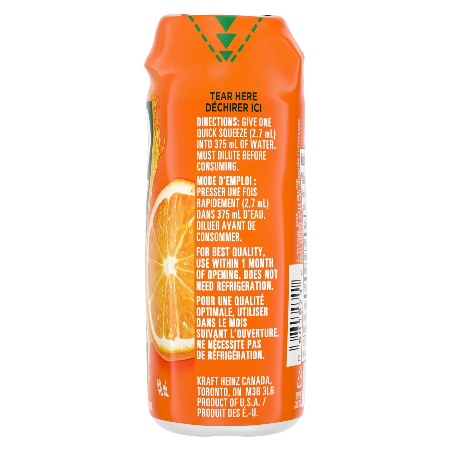 Tang Orange Liquid Drink Mix, 48 mL Bottle (Pack of 12) 🍁 All In One Marketplace Canada