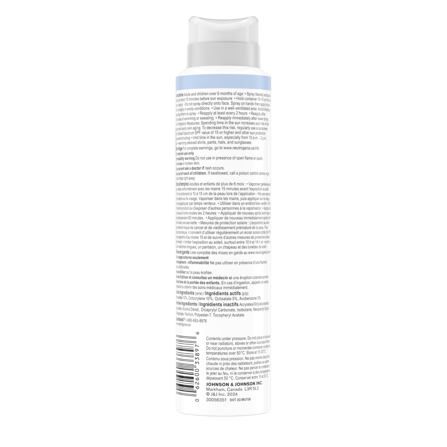 Neutrogena Ultra Sheer Body Mist Sunscreen Spray SPF 45 for UVA/UVB Broad Spectrum Sun Protection, Lightweight, Water-Resistant, Oil-Free & Non-Comedogenic, Oxybenzone-free, 141g 🍁 All In One Marketplace Canada
