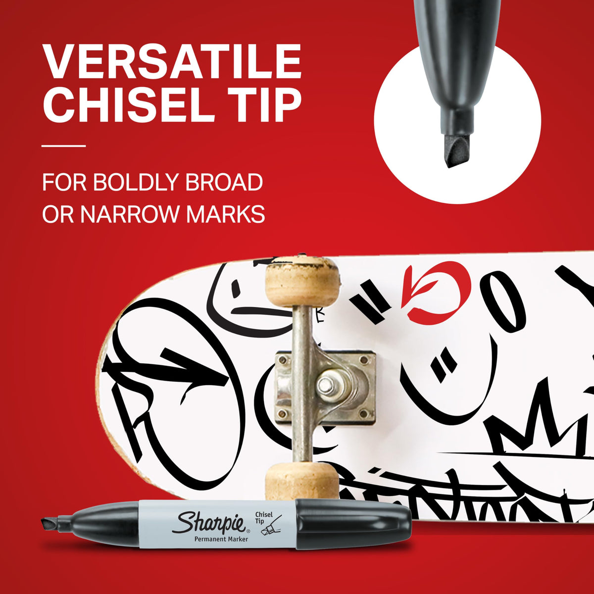 Sharpie Permanent Markers, Chisel Tip, Black, 12 Count 🍁 All In One Marketplace Canada