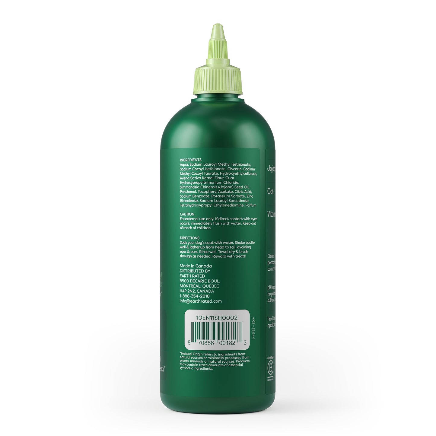 Earth Rated (A Canadian Company), 3-in-1 Deshedding Dog Shampoo and Conditioner, Deodorizing Oatmeal Shampoos for Dogs and Puppies, Great for Smelly Pets, White Tea and Basil Scent, 473 ml 🍁 All In One Marketplace Canada