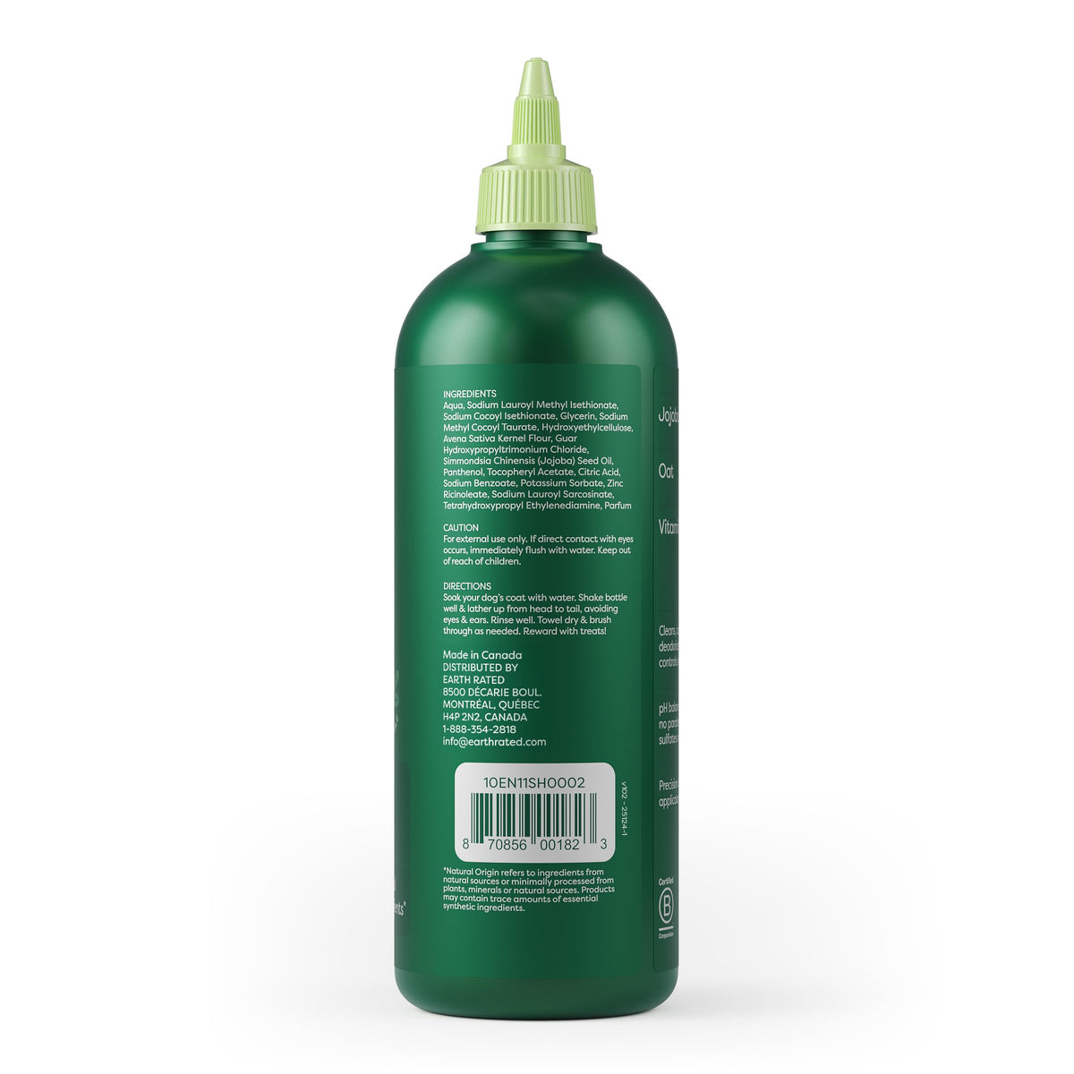 Earth Rated (A Canadian Company), 3-in-1 Detangling Dog Shampoo and Conditioner, Deodorizing Oatmeal Shampoos for Dogs and Puppies, Great for Smelly Pets, White Tea and Basil Scent, 473 ml 🍁 All In One Marketplace Canada