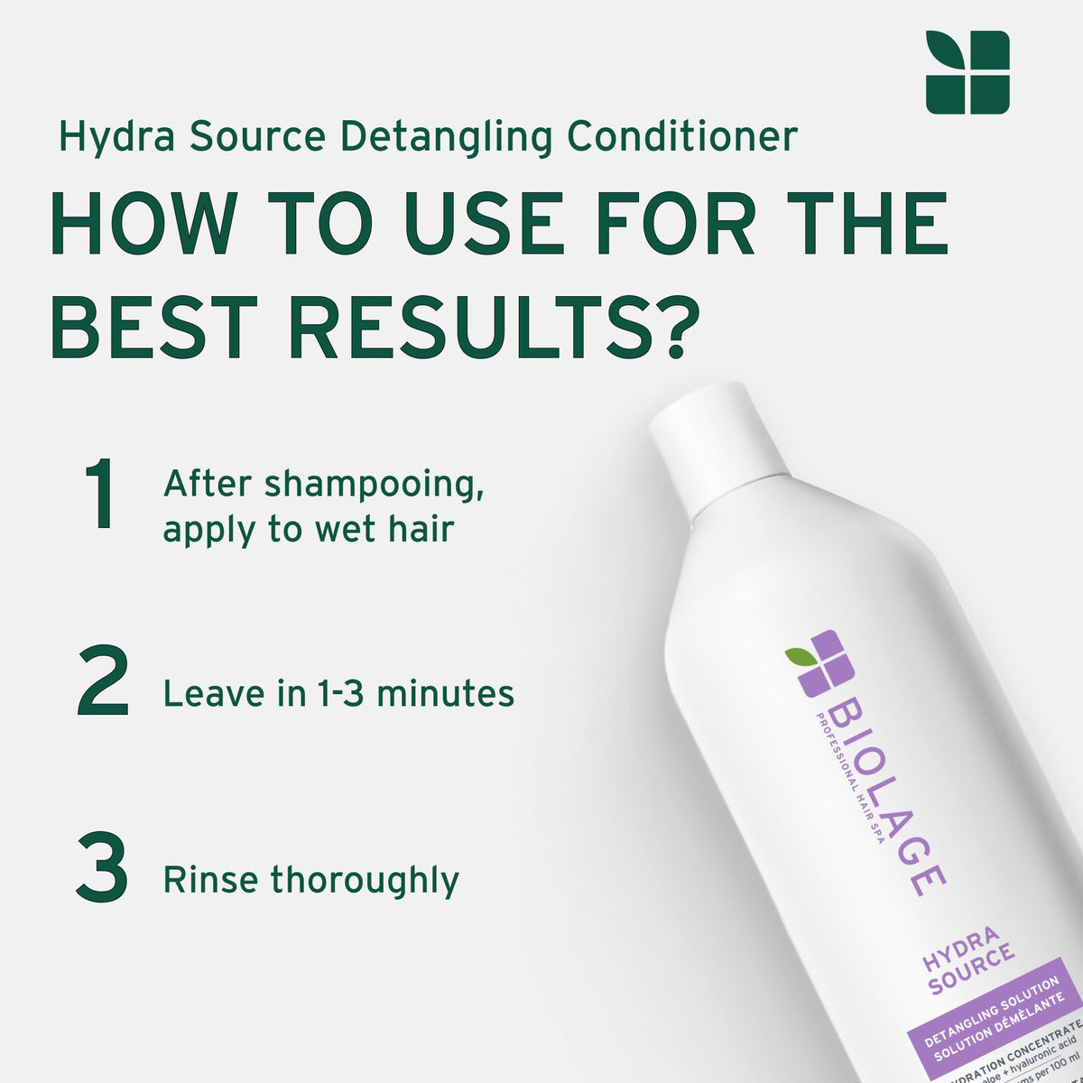 BIOLAGE Conditioner, HydraSource Detangling Solution, Detangles & Controls Static For Less Frizz & Fly-Aways, For Dry Hair, Paraben Free, Vegan 🍁 All In One Marketplace Canada