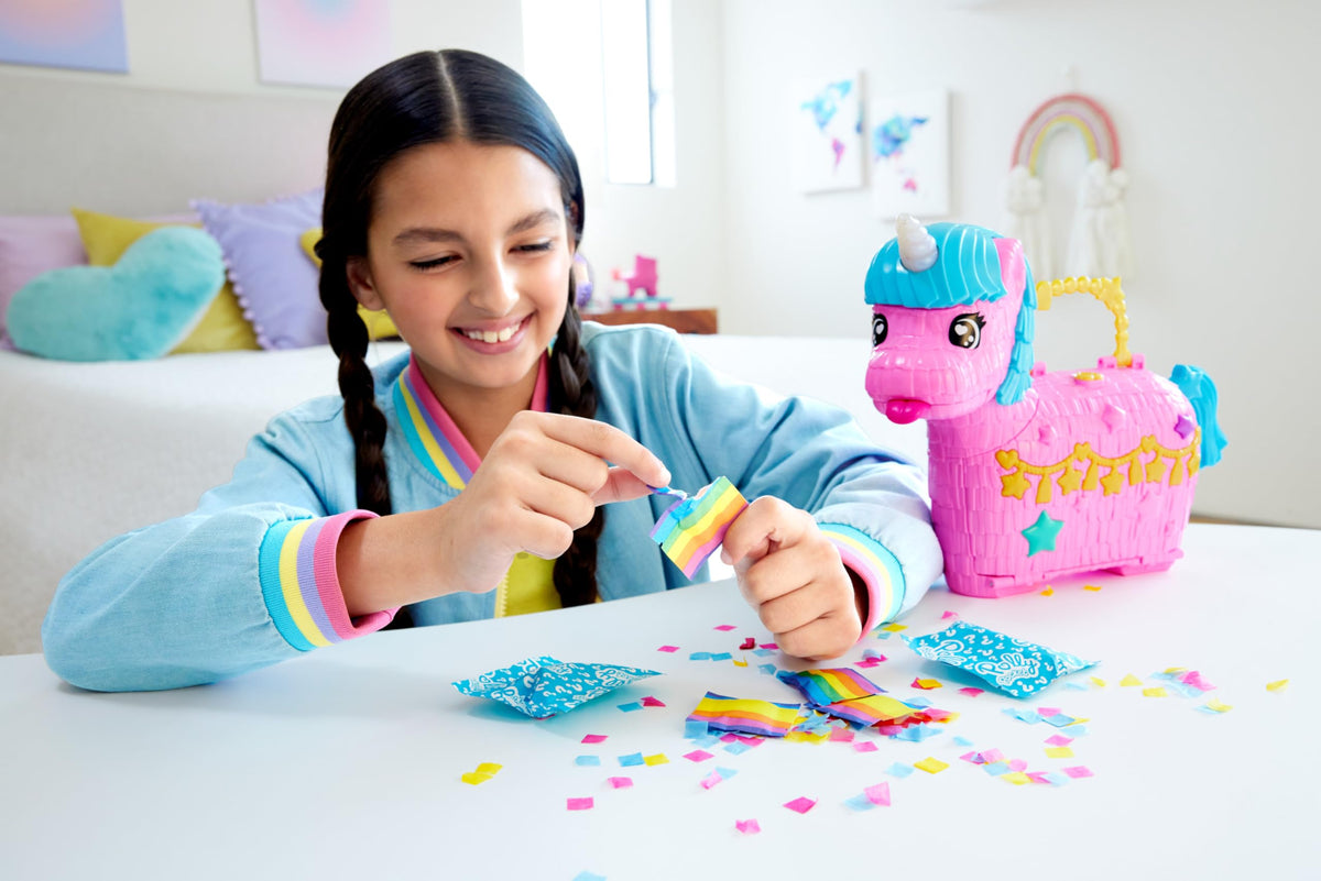 Polly Pocket Dolls & Playset with Pets & 25+ Surprise Accessories, Birthday Celebration Unicorn Partyland Playset, Hot Air Balloon Ride 🍁 All In One Marketplace Canada