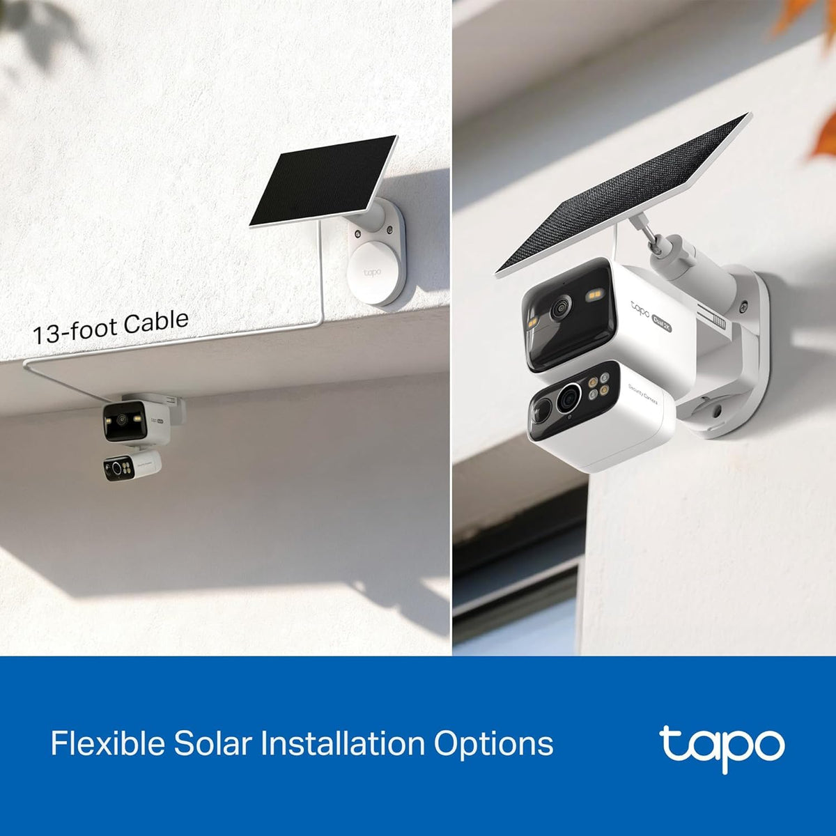 Tapo 2K Dual Lens 360° Pan/Tilt Security Battery Camera Wireless w/Solar Panel, 165° Wide View + 6mm Telephoto, Free Person/Vehicle Detection, SD/Cloud Storage, Works w/Alexa & Google (Tapo C645D KIT) 🍁 All In One Marketplace Canada