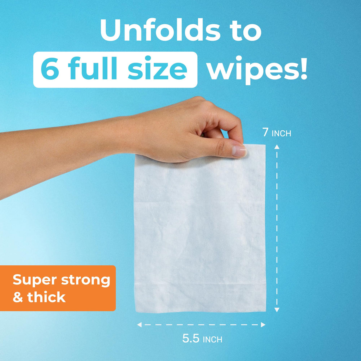 Impossibly Compact Travel Flushable Wipes - 99.5% Water and Aloe - Safe for Sensitive Skin, Hypoallergenic & Unscented - Travel Essentials for Adults, Kids & Baby Care (48 Wipes (8 Packs)) 🍁 All In One Marketplace Canada
