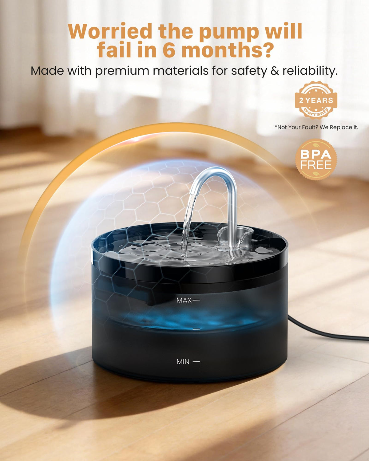 Cat Water Fountain Cat Fountain: GIOTOHUN 2L Water Fountains Indoor Cats - Super Silent Pet Waterer Fountains for Cats - Easy Cleaning - Black - Pets Feeding & Watering Supplies - for Small Animals 🍁 All In One Marketplace Canada