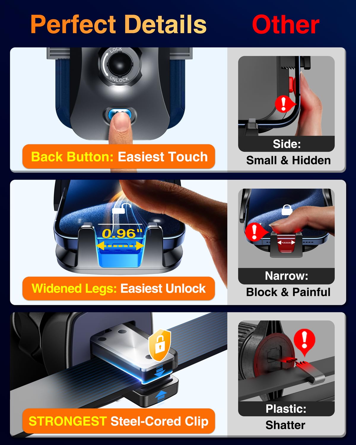 VANMASS [85+LBS Strongest Suction & Military-Grade] 2026 Ultimate Car Phone Holder [Patent & Safety Certs] Cell Mount Truck Stand Cradle for Dashboard Windshield Vent for iPhone 17 Pro Max 16 15 14 🍁 All In One Marketplace Canada