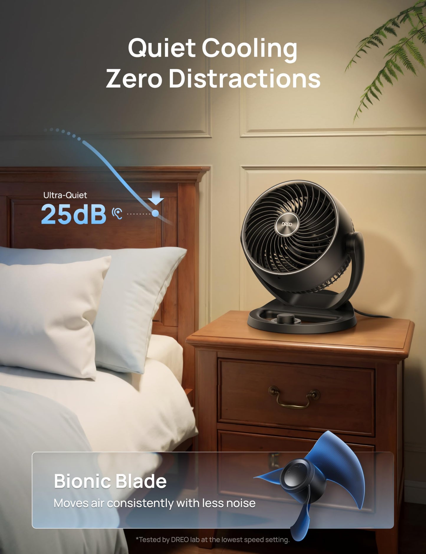 DREO Fan for Bedroom, 12 Inches, 70ft Powerful Airflow, 25db Quiet Table Air Circulator Fans for Whole Room, 120° Adjustable Tilt Desk Fan, 3 Speeds, Desktop Fan for Home, Office, Kitchen, RV 🍁 All In One Marketplace Canada