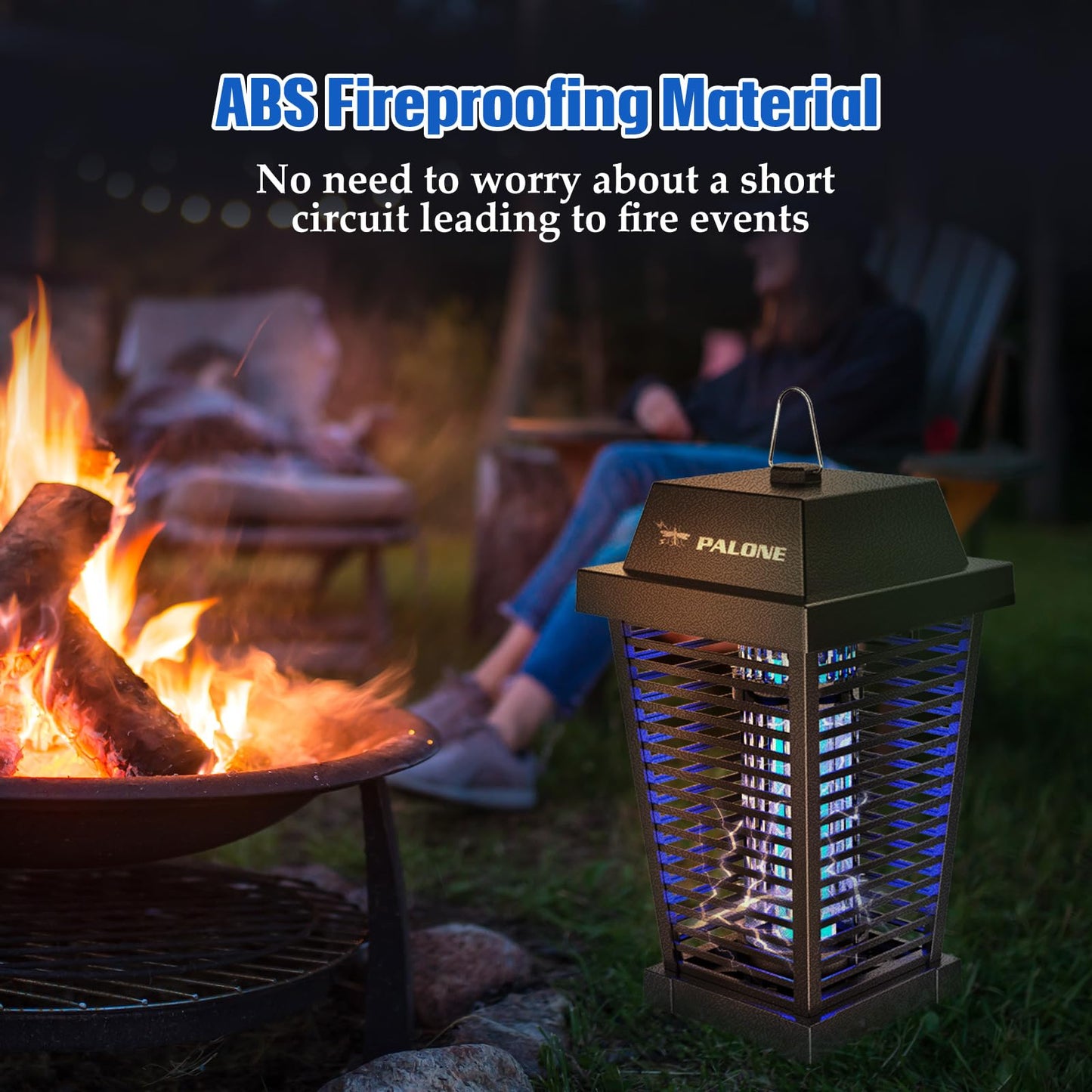 PALONE Bug Zapper with 4500V, USB-C and Solar Panel Dual Charging, Waterproof Bug Zapper with 7.5W Solar Charging Panel, Suitable for Camping Outdoor 🍁 All In One Marketplace Canada