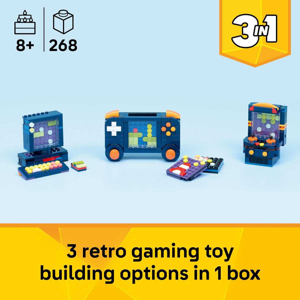 LEGO Creator 3 in 1 Retro Gaming Console Building Toy for Boys & Girls - Kids Build a Console, Mini Arcade Game, or Mini Computer - Gift Idea for Gaming Fans, Ages 8+ - 31380 🍁 All In One Marketplace Canada