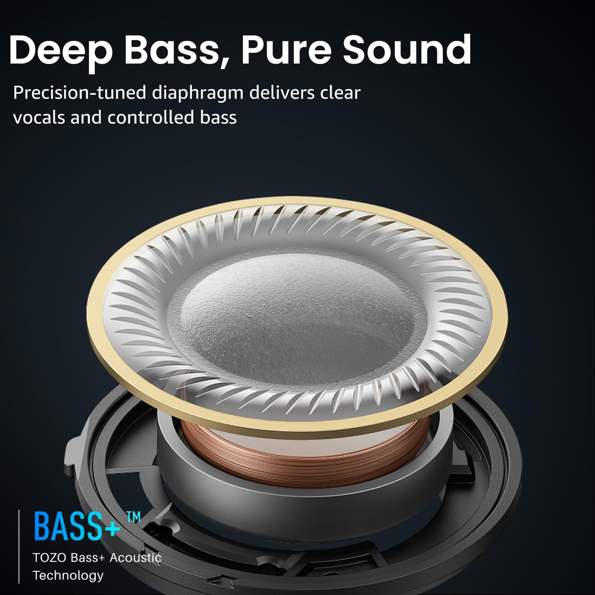 TOZO A1 Wireless Earbuds Bluetooth 5.3 Light Weight in Ear IPX5 Waterproof Headphones 2 Mic for AI Calls, Immersive Premium Sound Bass Headset with Charging Case, 32 Presets EQ Customization via App 🍁 All In One Marketplace Canada