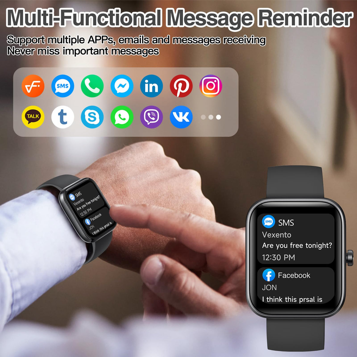 Smart Watch for Men Women with Bluetooth Call,Alexa Built-in Smartwatch,1.83"DIY Dial Fitness Watch with Sleep Heart Rate SpO2 Monitor,100+ Sport Mode,IP68 Waterproof Watch Compatible with Android iOS 🍁 All In One Marketplace Canada