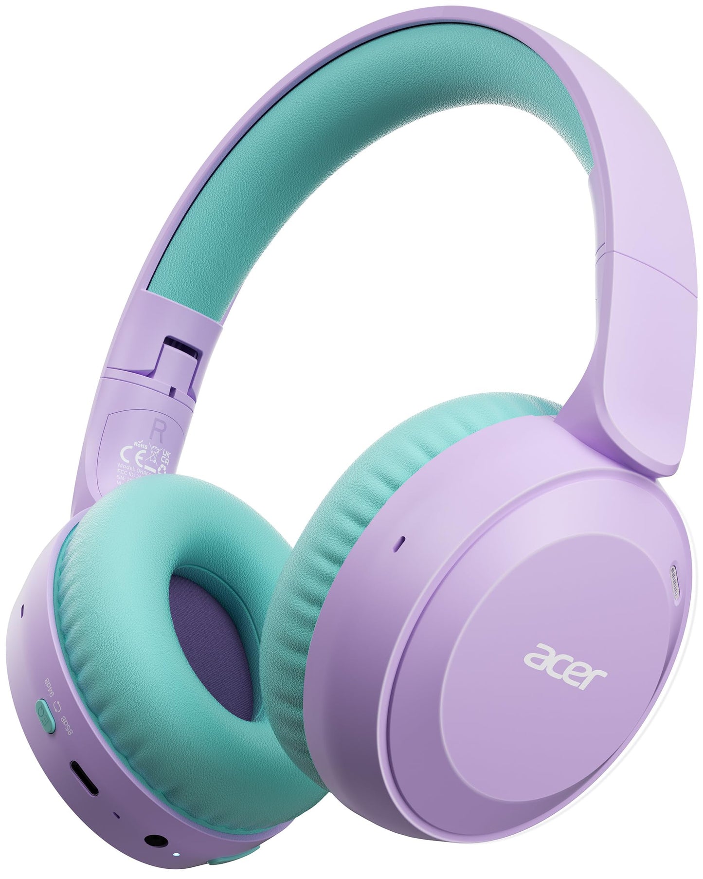 acer Kids Bluetooth Headphones, 85/94dB Volume Limiter, Foldable Wireless Over-Ear Headphones for iPad, Travel, 60H Playtime, Bluetooth 6.0, Built-in Mic, Purple Green, OHR668 🍁 All In One Marketplace Canada
