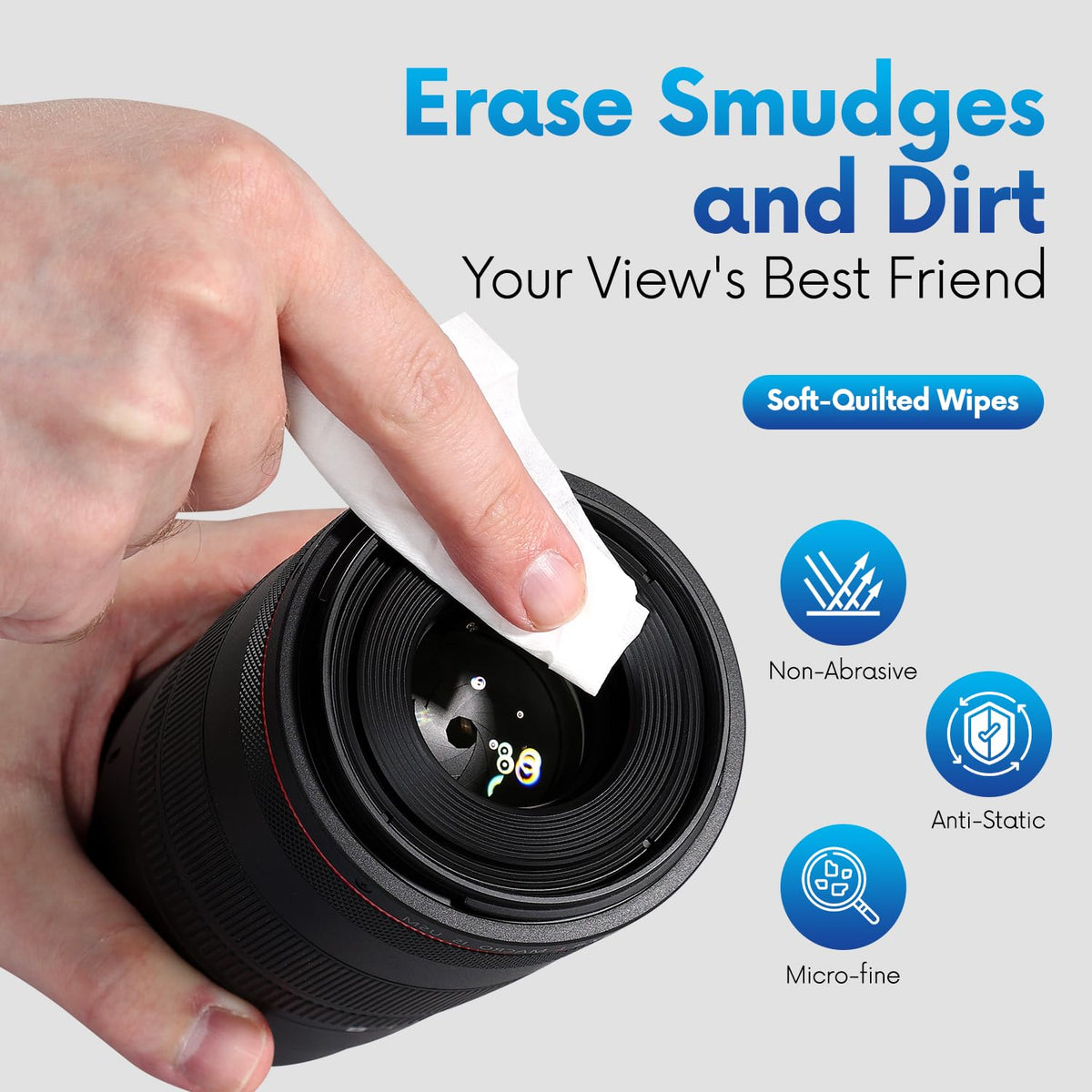 Lens Wipes for Eyeglasses - Pre-Moistened Individually Wrapped Scratch & Streak-Free for Glasses, Sunglasses & Camera Lenses 500ct 🍁 All In One Marketplace Canada