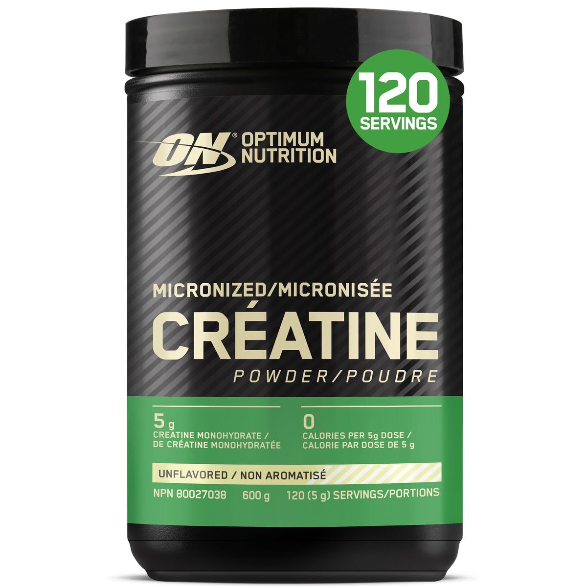Optimum Nutrition 100% Pure Creatine Monohydrate Micronized Powder, Unflavored, 600g - 120servings (packaging may vary) 🍁 All In One Marketplace Canada