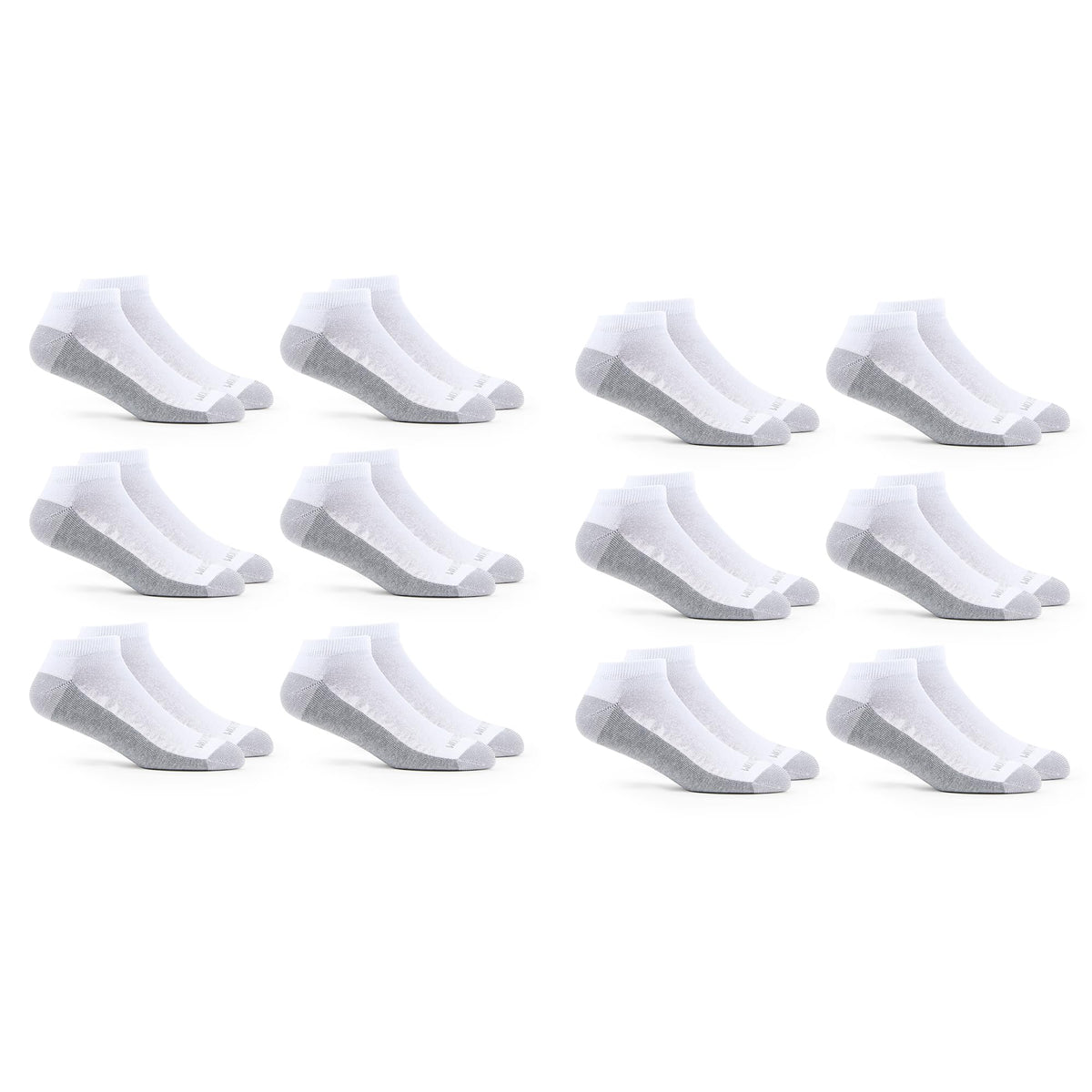 Fruit of the Loom mens 12 Pair Pack Dual Defense Cushioned Socks, White/Grey, 6-12 🍁 All In One Marketplace Canada