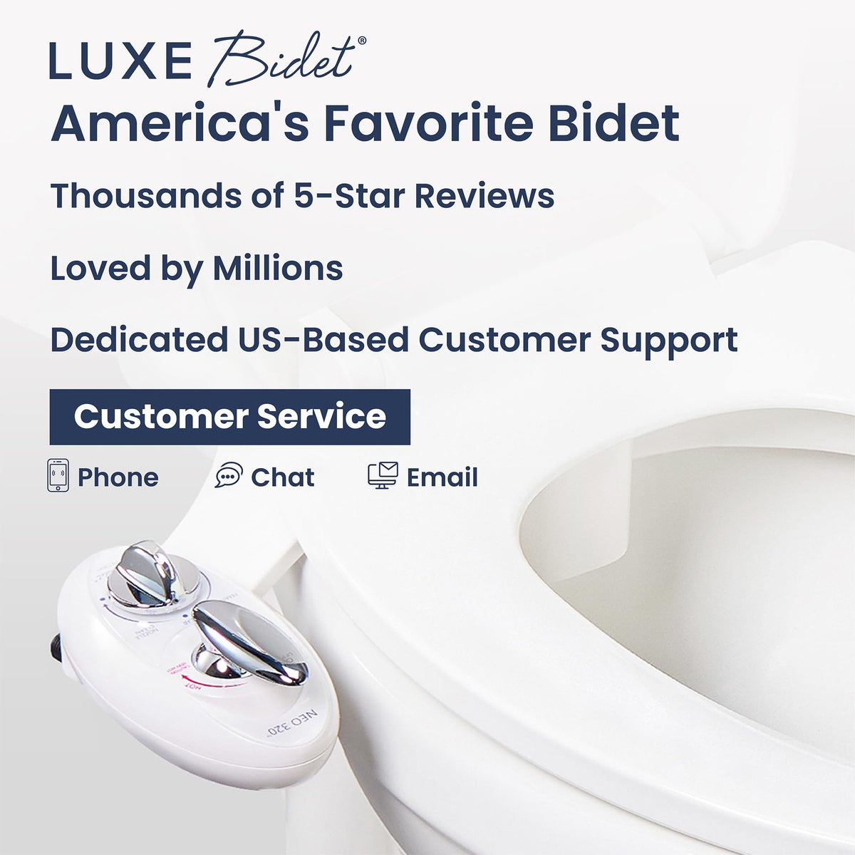 LUXE Bidet NEO 320 - Warm Water Bidet Attachment for Toilet Seat, White 🍁 All In One Marketplace Canada