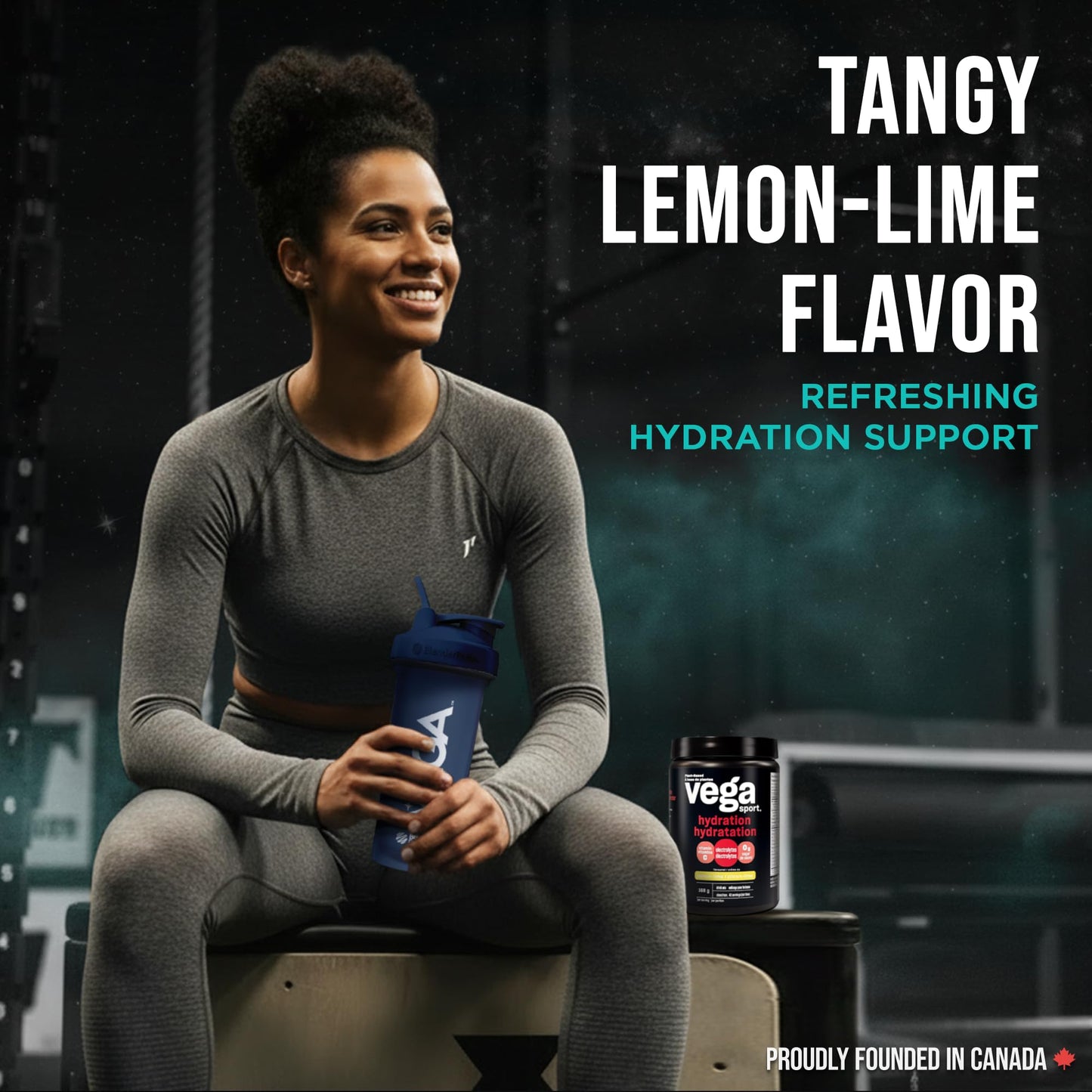 Vega Sport Hydration Electrolyte Powder, Plant Based for Fast Post Workout Hydration – Sugar-Free Lemon Lime, 40 Servings, 168 grams 🍁 All In One Marketplace Canada