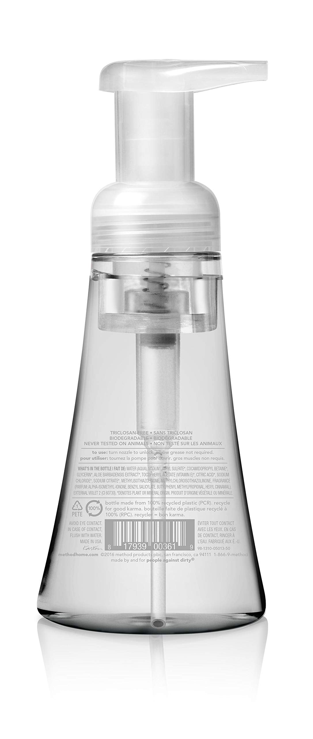 method Foaming Hand Soap, Biodegradable Formula with Foaming Soap Dispenser Made of 100% Recycled Plastic, Sweet Water Scent, 300 ml Soap Pump Bottles, 6 Pack 🍁 All In One Marketplace Canada