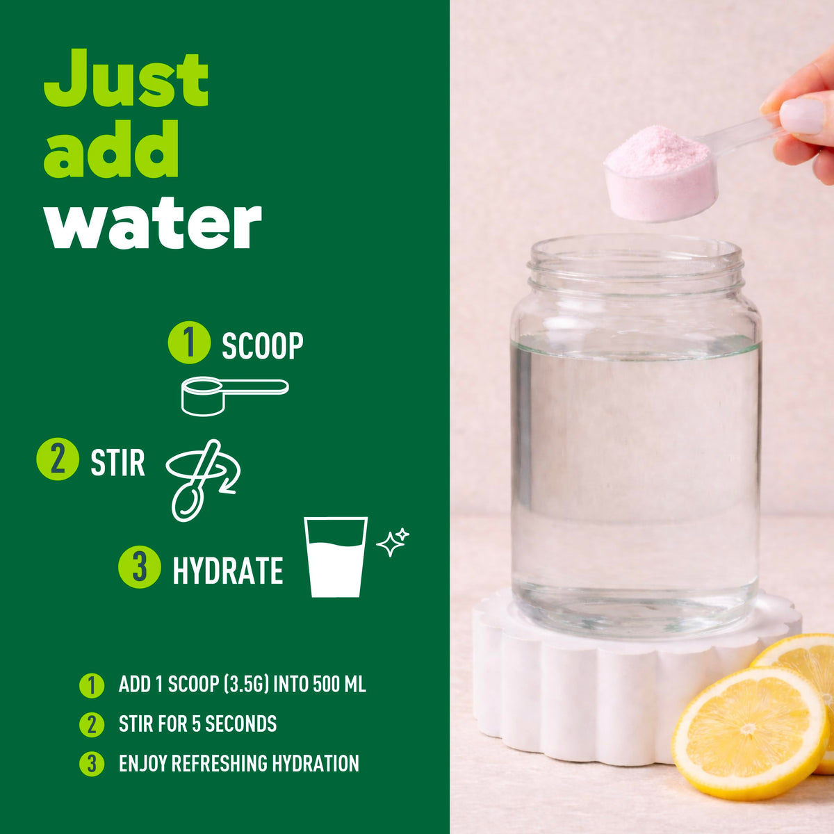 Organika Canadian-Made Electrolytes Powder with Vitamin C & Prebiotic Fibre - Sugar-Free Hydration Drink Mix - Pink Lemonade - 210 g - 60 servings 🍁 All In One Marketplace Canada