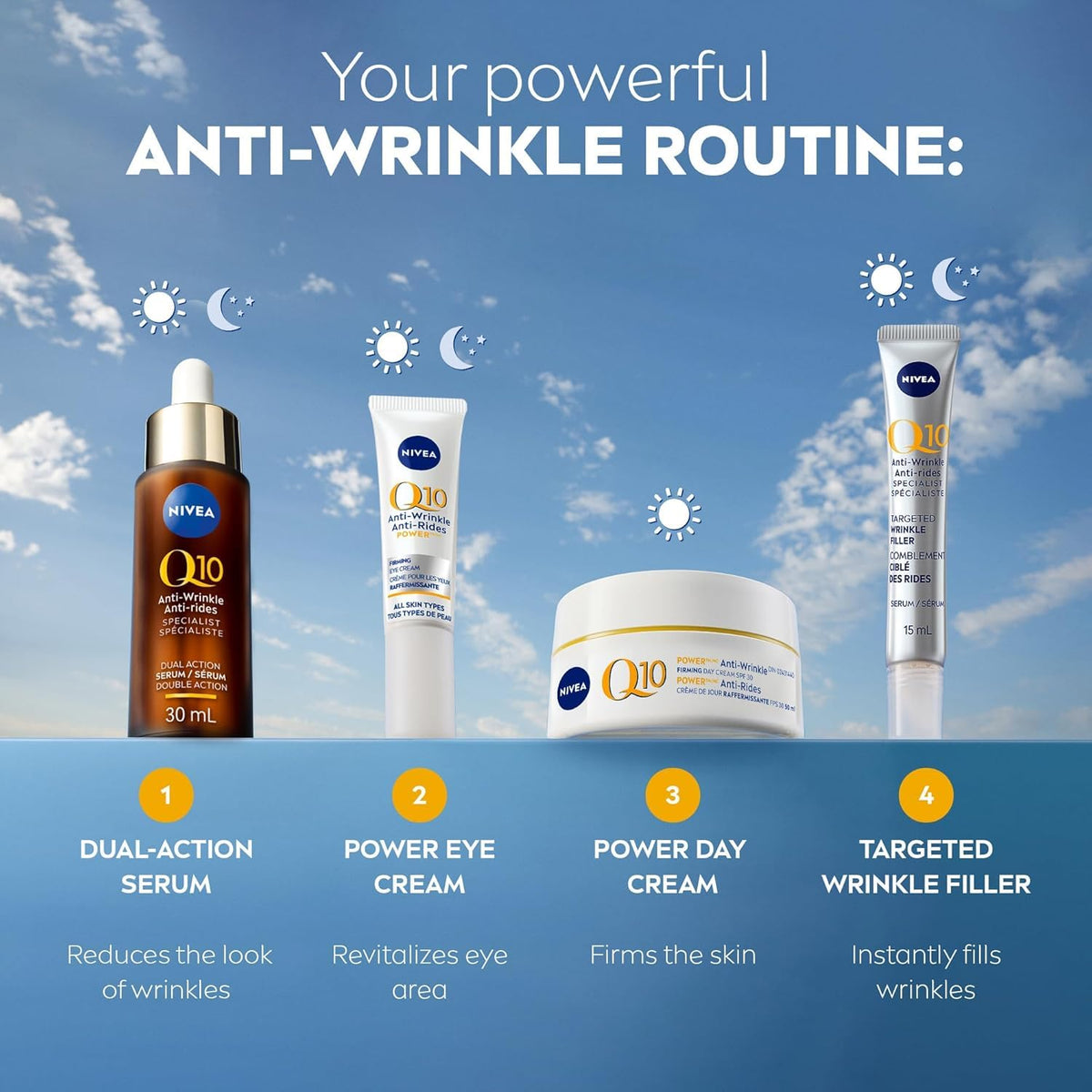 NIVEA Q10 Power Anti-Wrinkle Firming Day Cream with SPF30 | Anti-Aging face cream 50mL 🍁 All In One Marketplace Canada