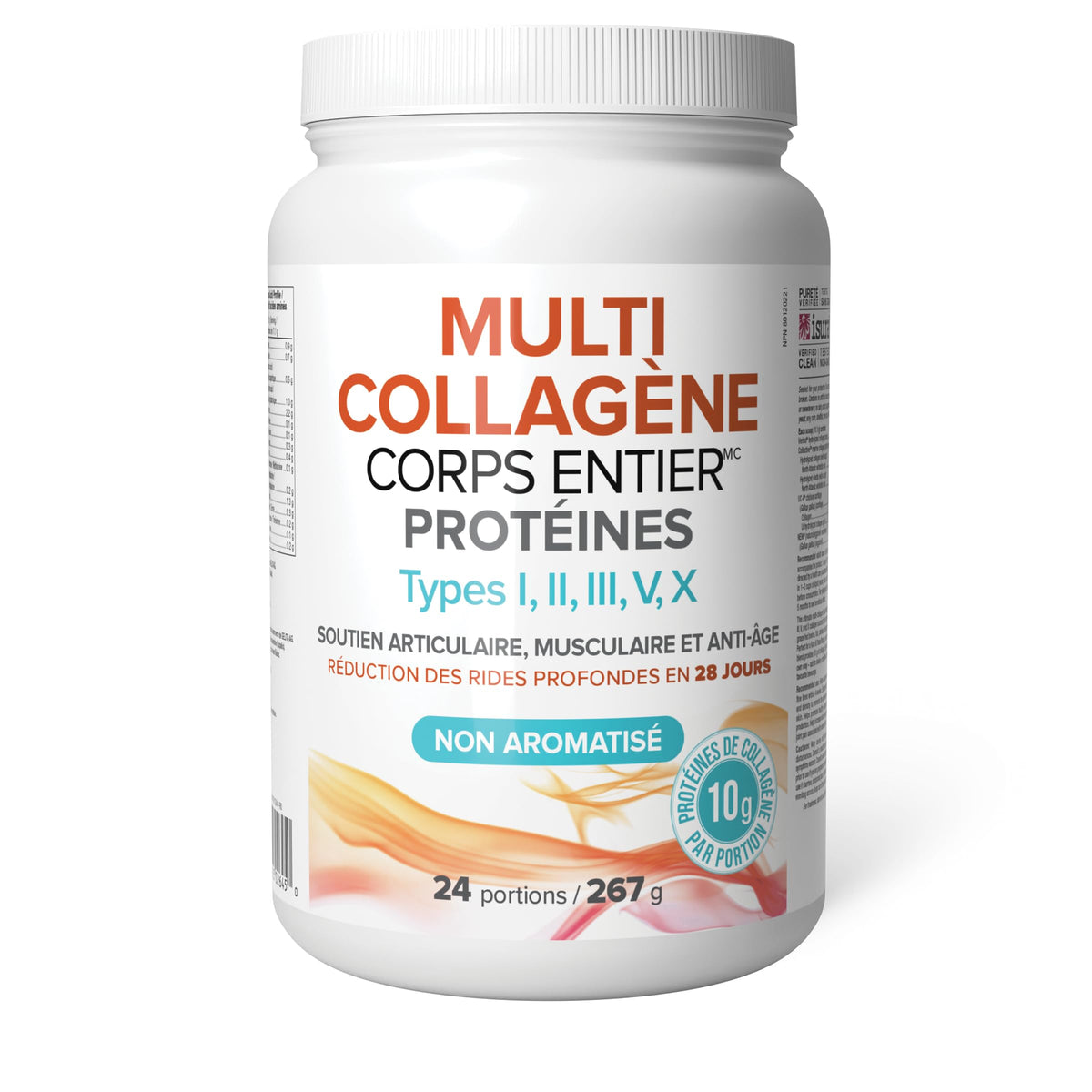 Natural Factors Total Body Multi Collagen Protein, 267g, Unflavoured, 10g of Hydrolyzed Collagen per Scoop, 24 Servings, Combines 5 Types of Collagen, Anti-Aging, Muscle & Joint Support, 28 Days to Reduce Wrinkles, Keto & Paleo Friendly, Proudly Canadian