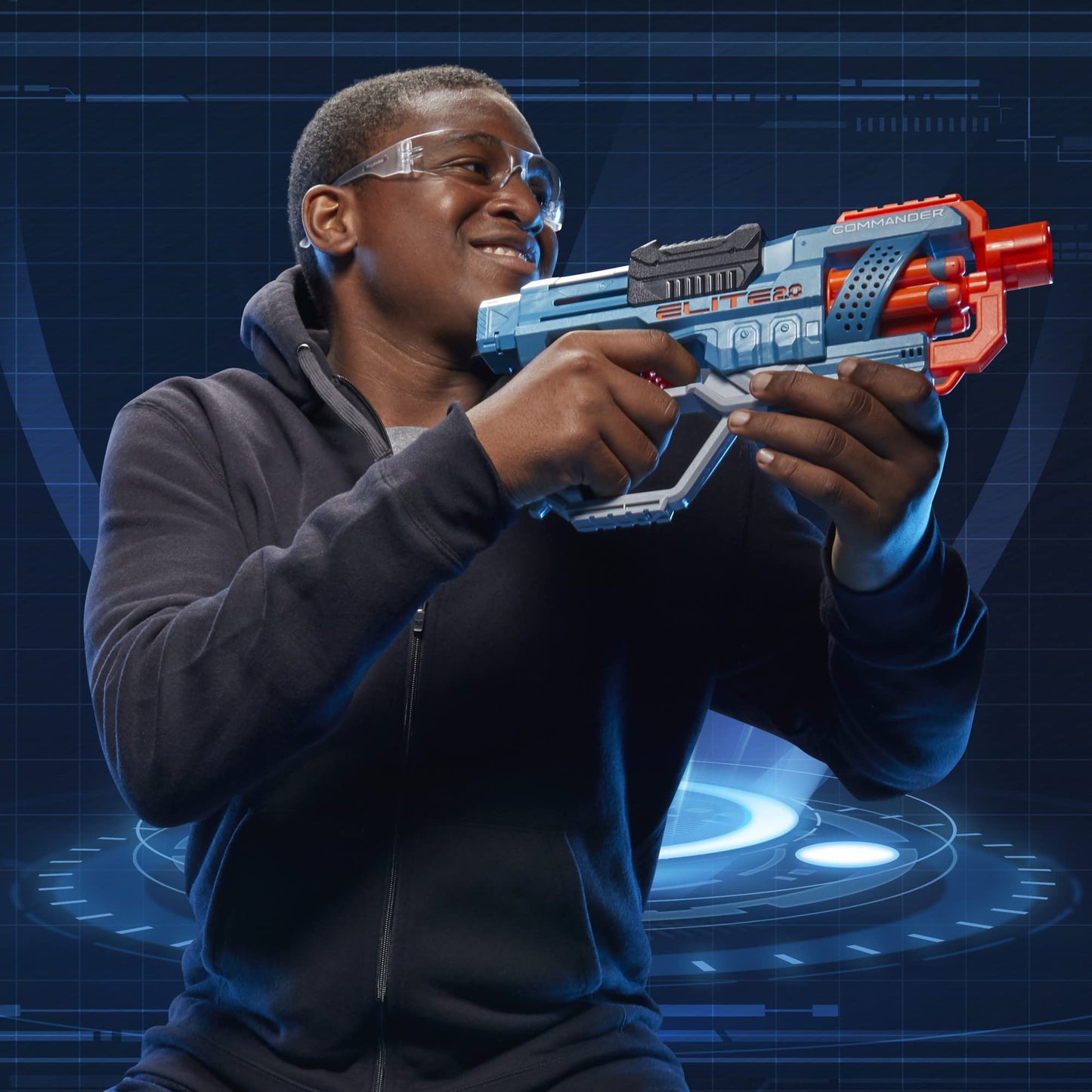 Hasbro Nerf Elite 2.0 Commander RD-6 Blaster, 12 Official Nerf Darts, 6-Dart Rotating Drum, Tactical Rails, Barrel and Stock Attachment Points, E9485 🍁 All In One Marketplace Canada