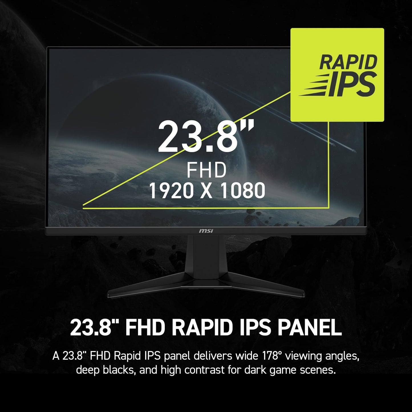 MSI MAG 245F X24 24-inch 1920 x 1080 (FHD) Gaming Monitor, 240Hz, FreeSync Premium, HDR Ready, HDMI, VGA Port, VESA Mountable, Tilt, 4-Side Slim Bezel, 0.5ms, Black 🍁 All In One Marketplace Canada