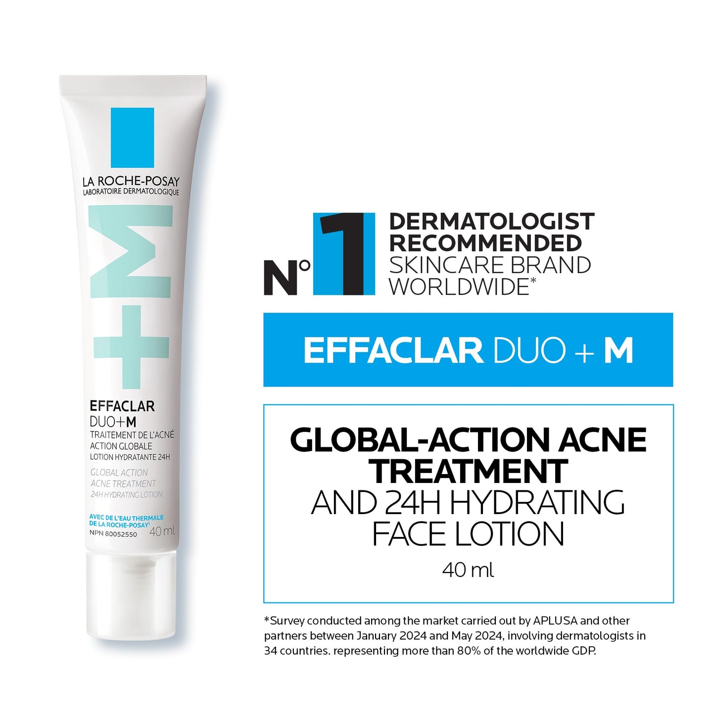 La Roche Posay Acne Face Cream with Salicylic Acid & Niacinamide, Effaclar Duo+M Face Moisturizer for Oily, Acne-Prone Skin. Helps Clear Pimples, Remove Blackheads & Prevent Breakouts, 40ML 🍁 All In One Marketplace Canada