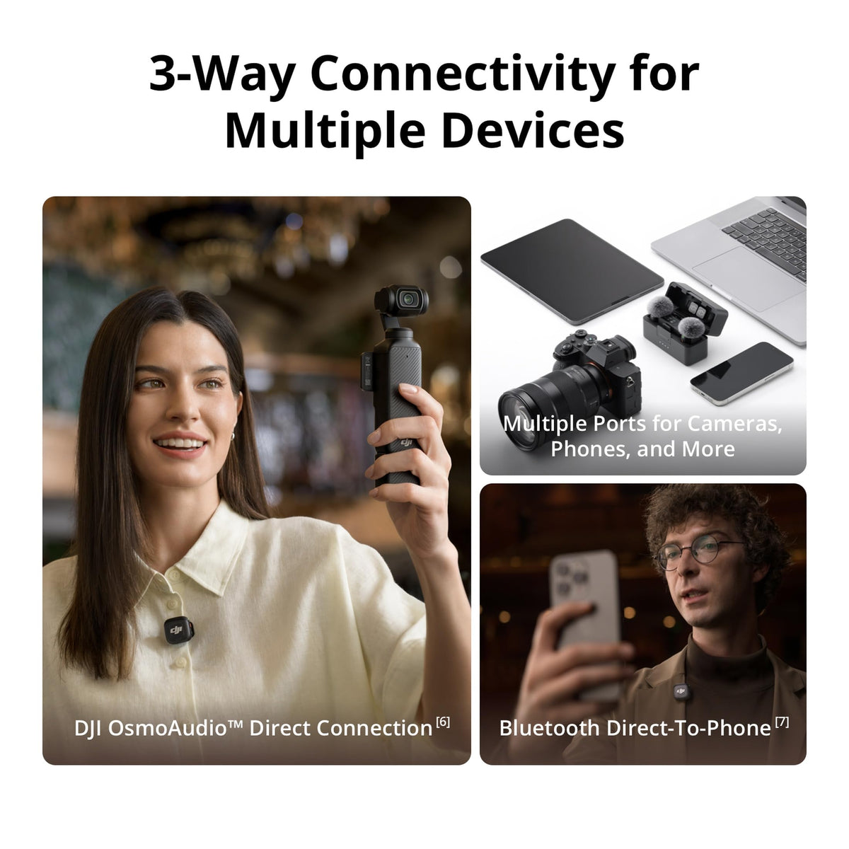 DJI Mic 3 (2 TX + 1 RX + Charging Case), Wireless Microphone for iPhone/Camera/Android, Ultralight, Adaptive Gain Control for Balanced Volume, Dual Band Anti-Interference, 28hrs Use, Vlog 🍁 All In One Marketplace Canada