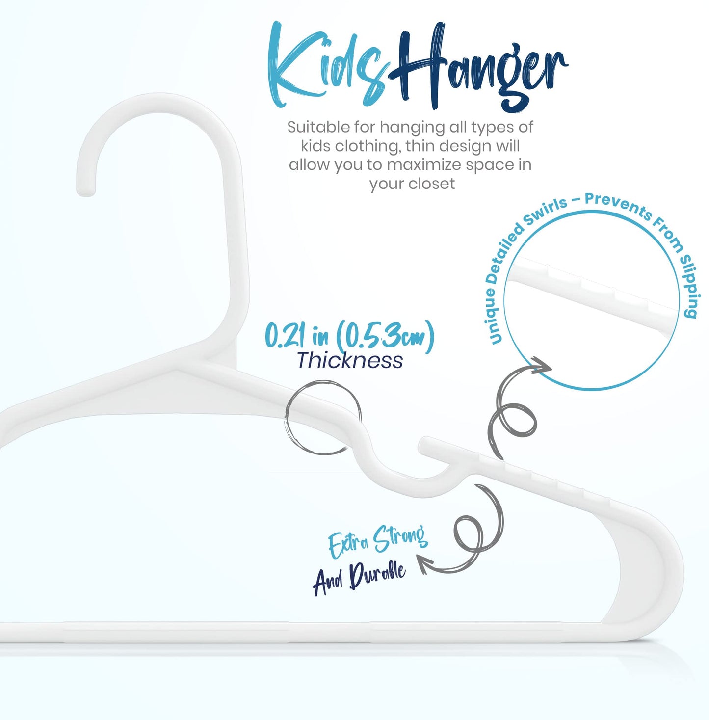 Utopia Home Kids Hangers - Plastic Baby Hangers for Closet - Childrens Hangers for Clothes & Infant Hangers for Closet - Ideal for Everyday Standard Use (White, Pack of 60) 🍁 All In One Marketplace Canada