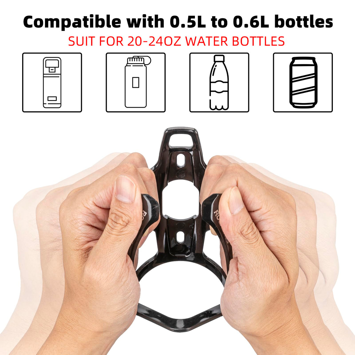 ROCKBROS Bike Water Bottle Holder Ultra-Light Bicycle Bottle Cages with Screws Tool, Universal Bike Cup Holder for Road MTB Mountain Bikes Cycling Accessories（2 Pack） 🍁 All In One Marketplace Canada